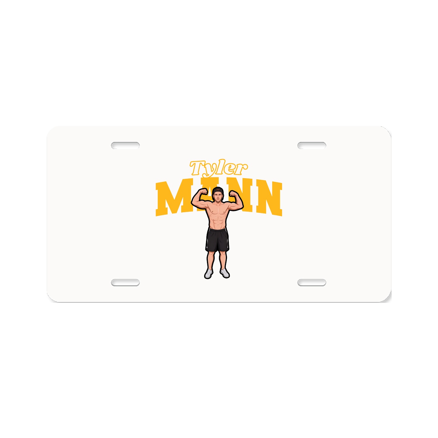 License Plate — Name Arch in Classic