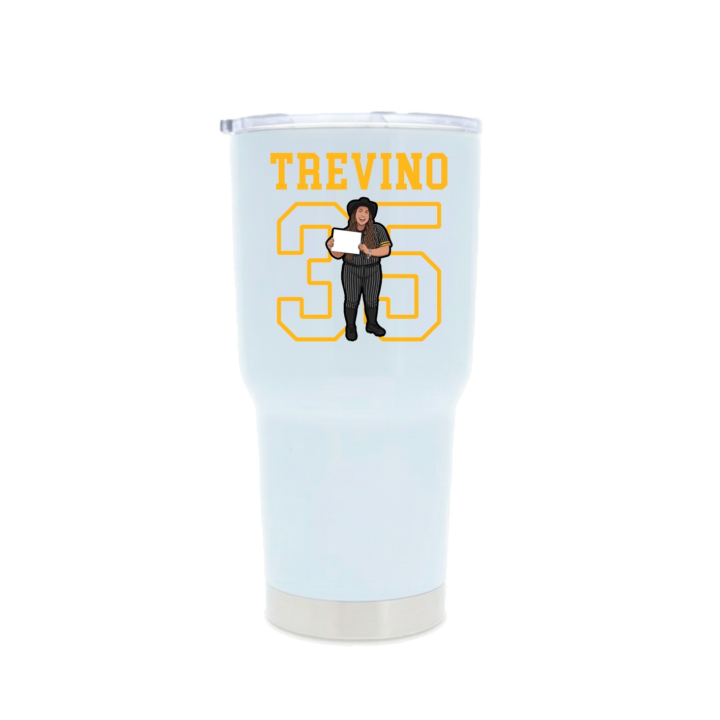 30oz Stainless Steel Tumbler — Shirsey in White