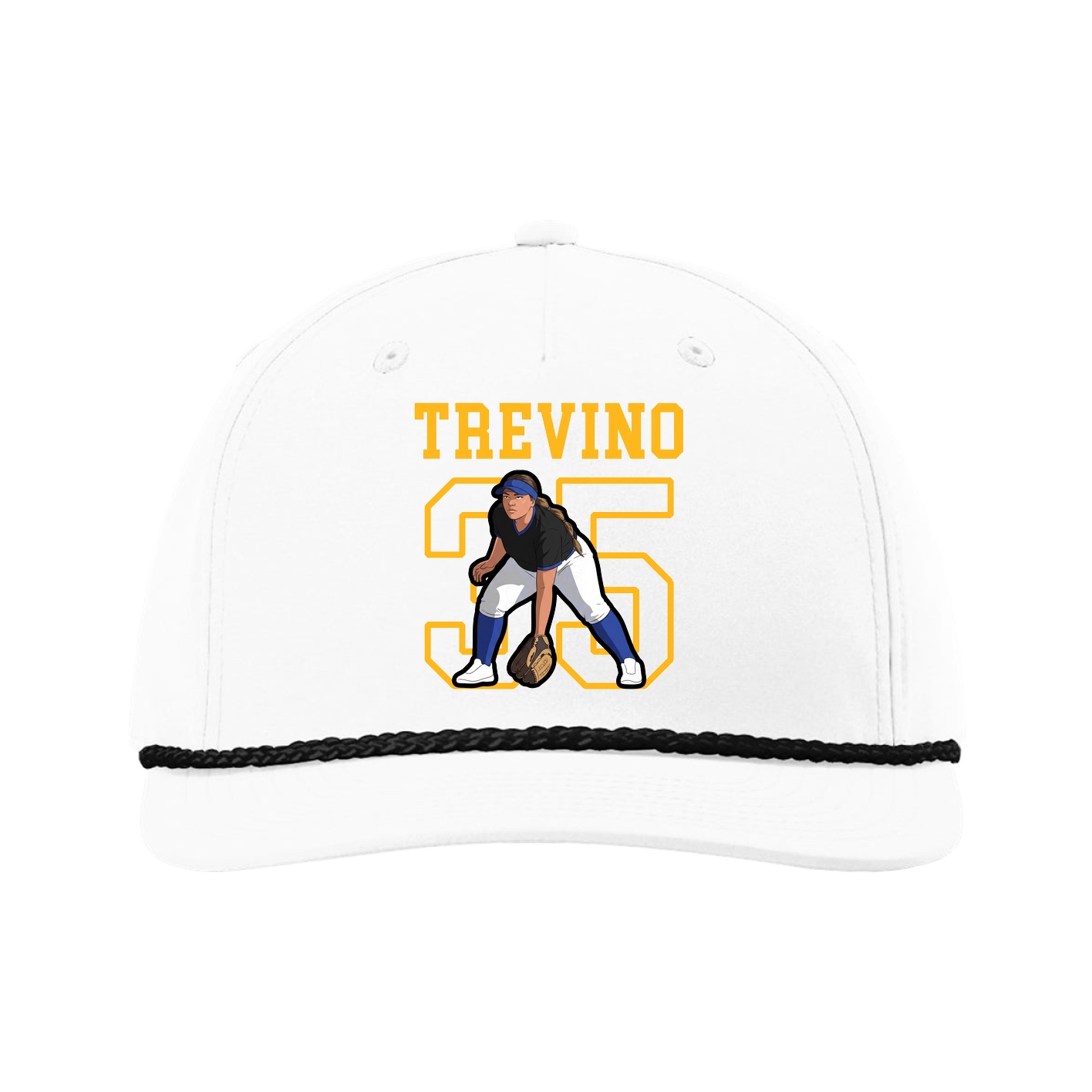 Five-Panel Classic Rope Cap — Shirsey in White