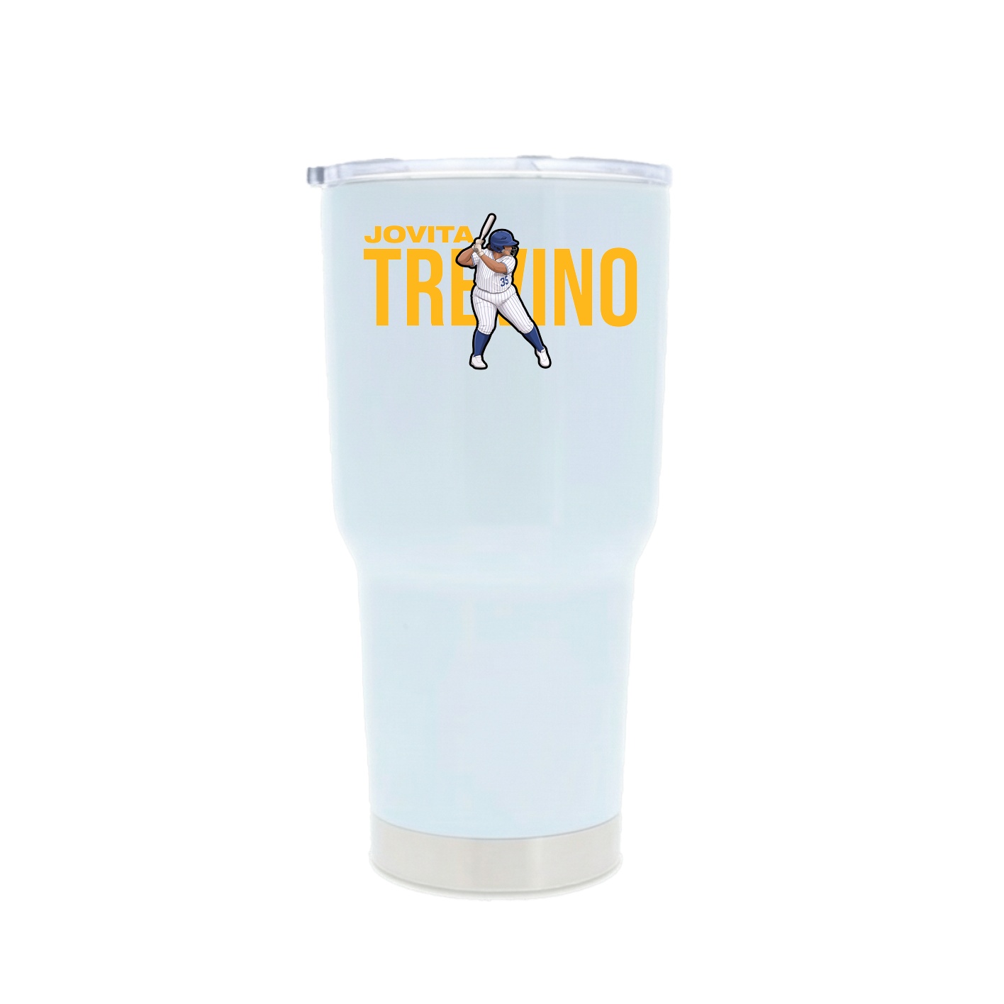 30oz Stainless Steel Tumbler — Player Name in White