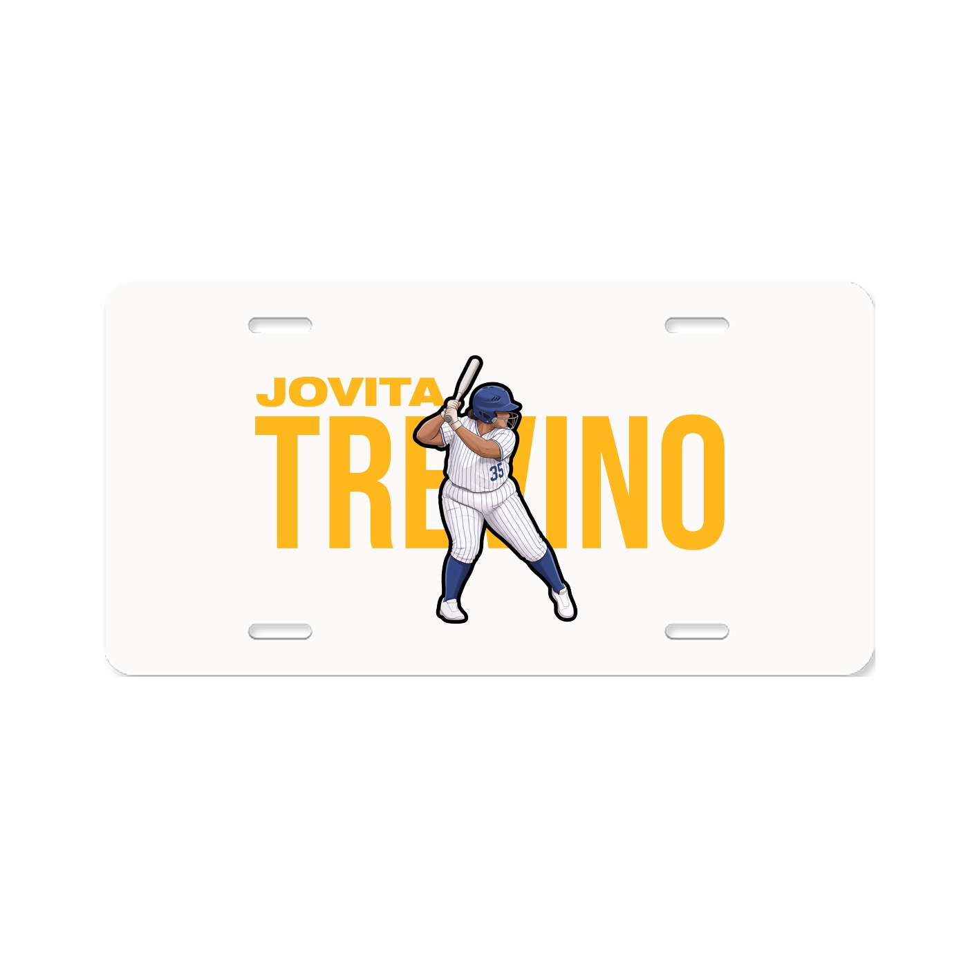 License Plate — Player Name in Classic