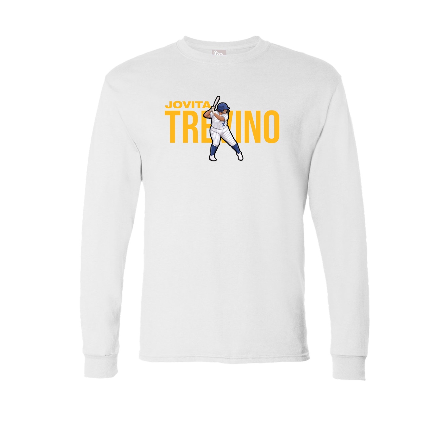 Long Sleeve Tee — Player Name in White
