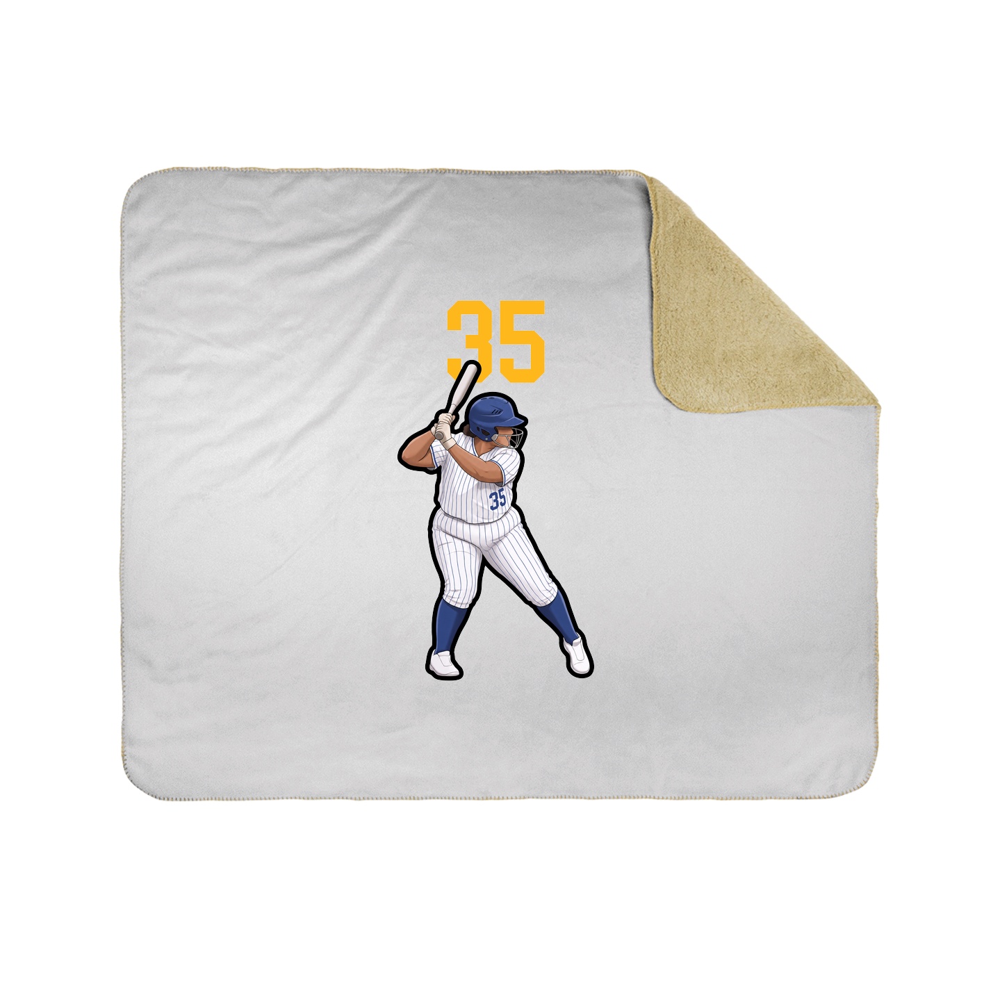 Throw Blanket — Number Top in White