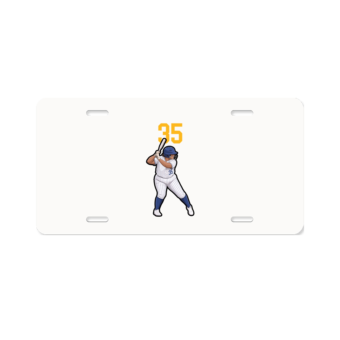 License Plate — Number Top in Classic