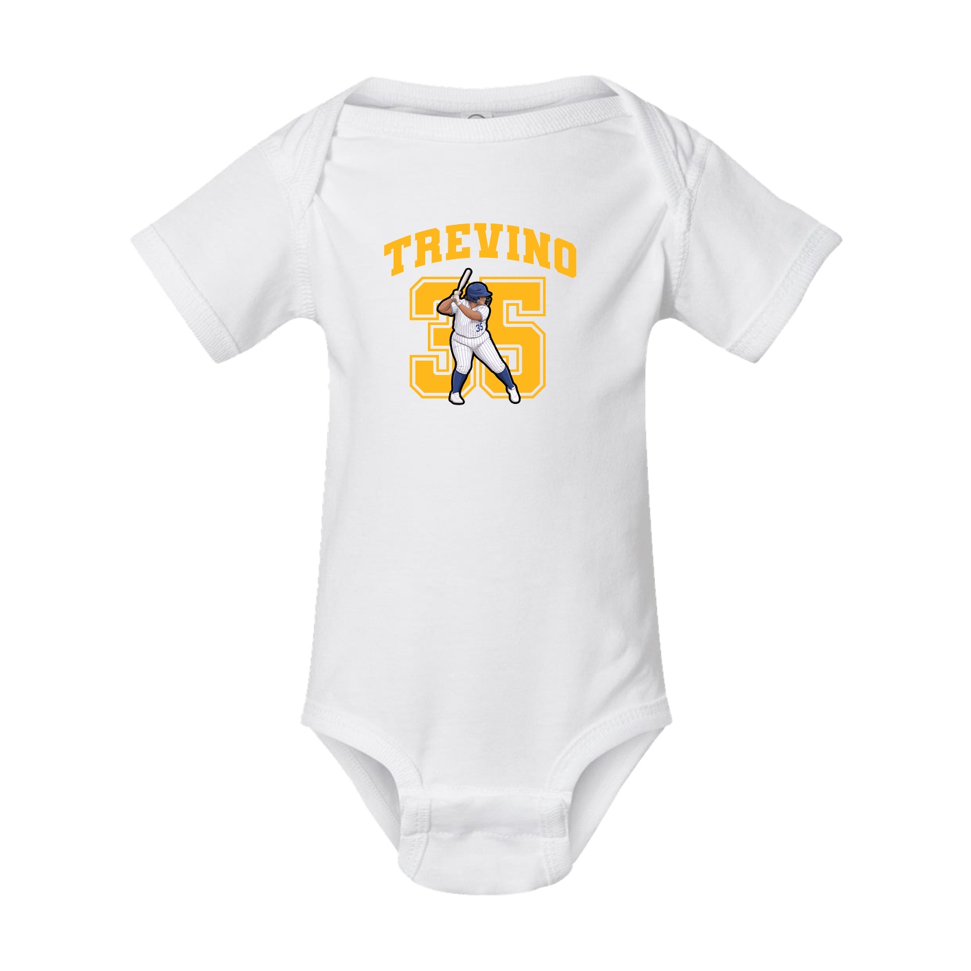Baby Onesie — Number in White