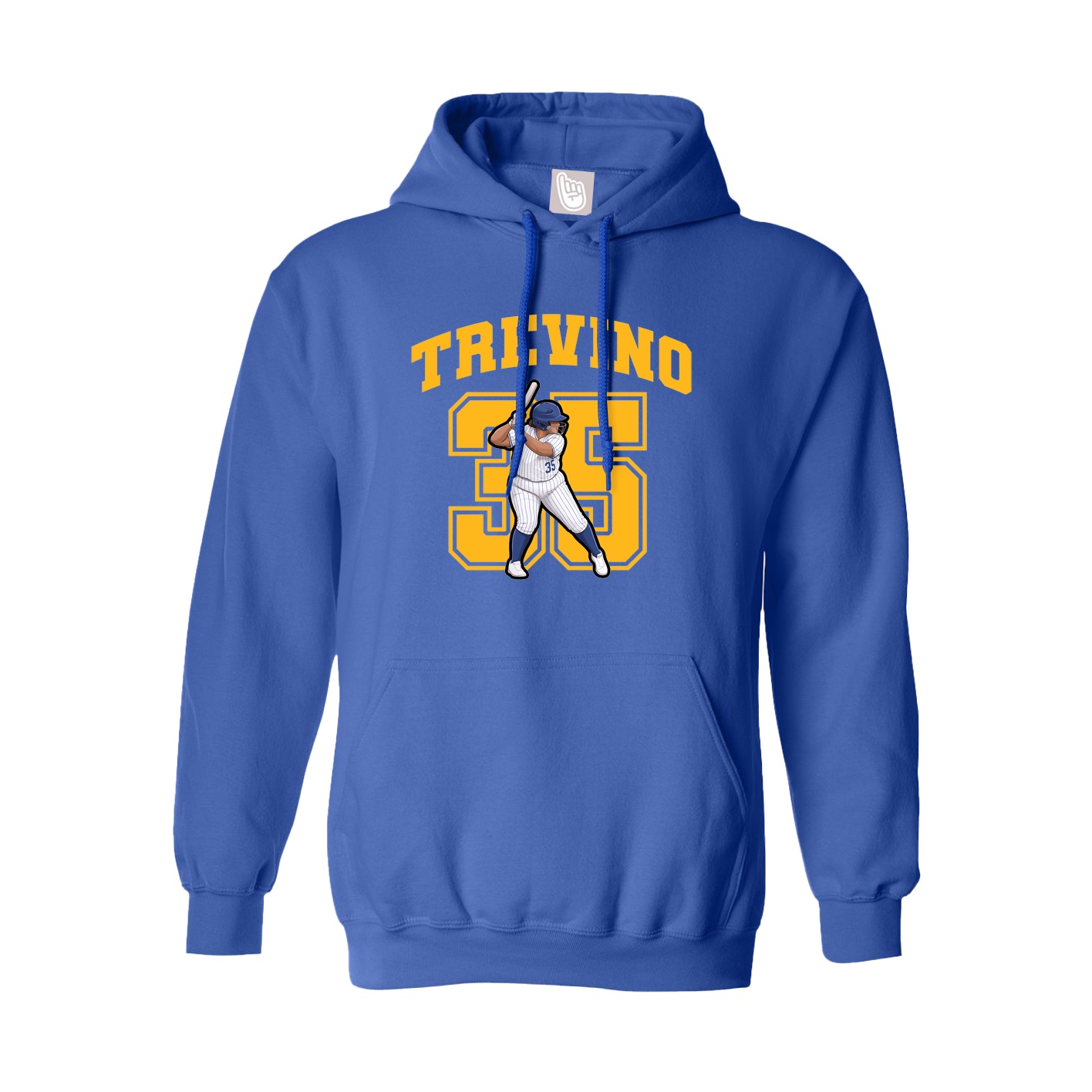 Youth Hoodie — Number in Royal
