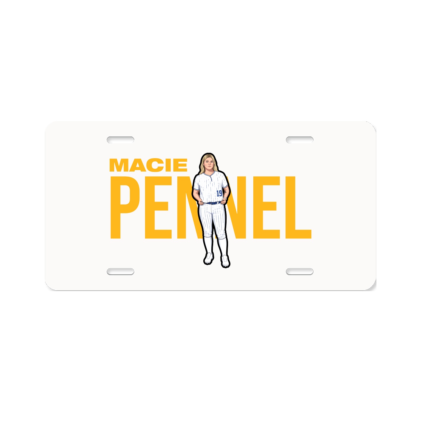 License Plate — Player Name in Classic