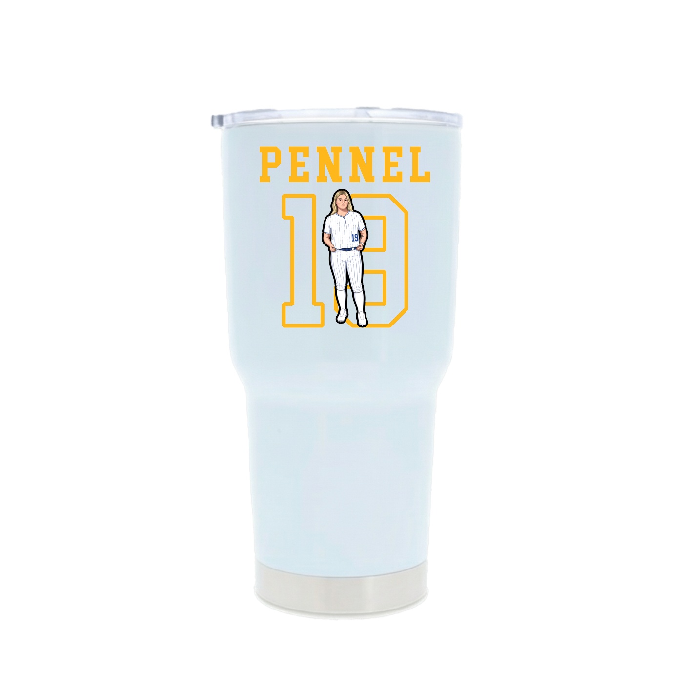 30oz Stainless Steel Tumbler — Shirsey in White