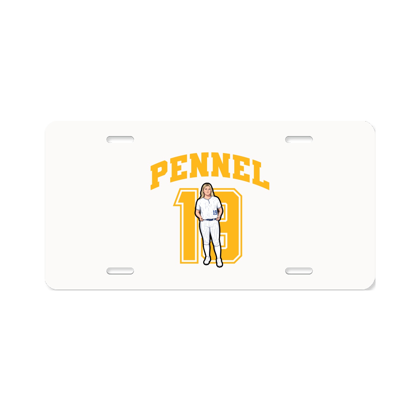 License Plate — Number in Classic