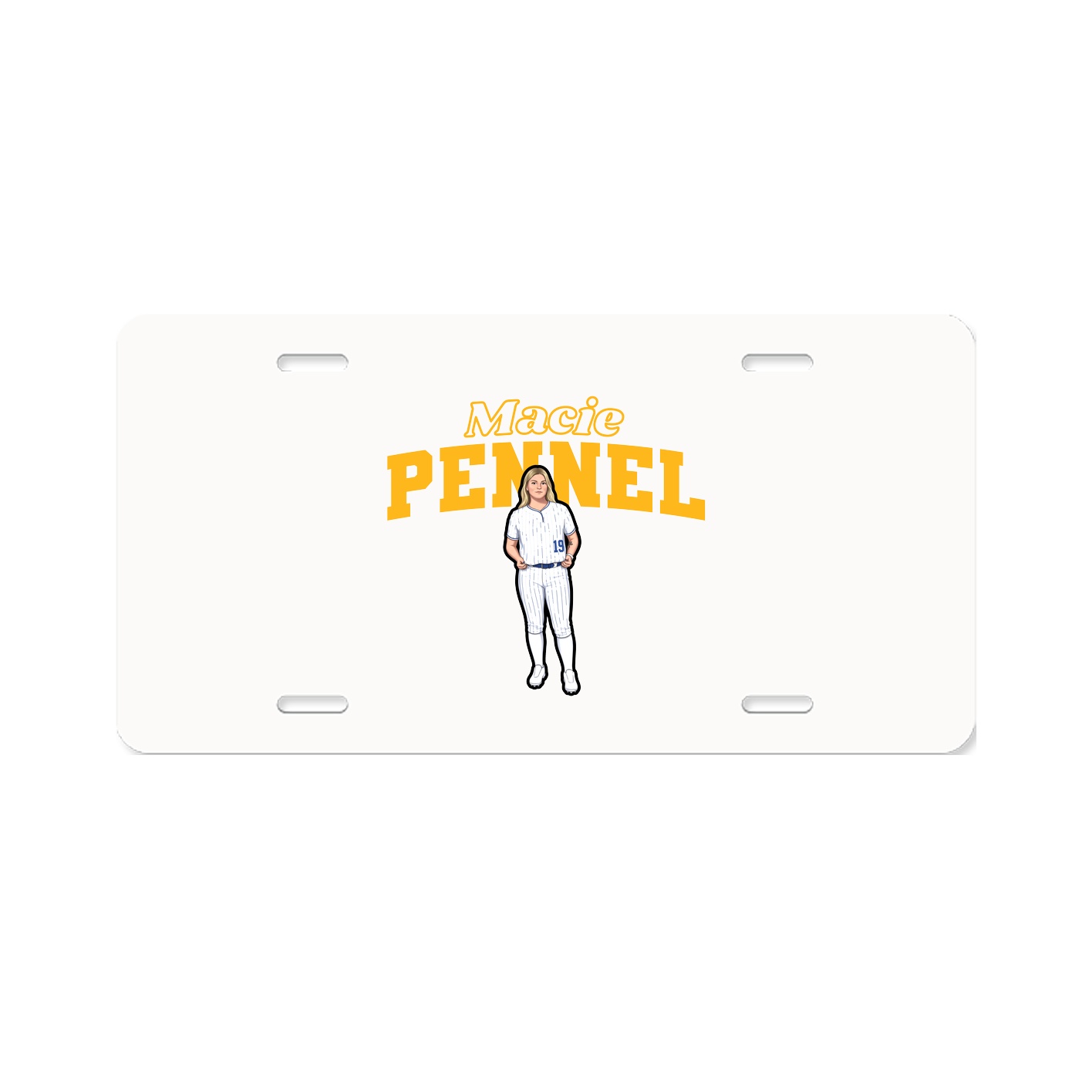 License Plate — Name Arch in Classic