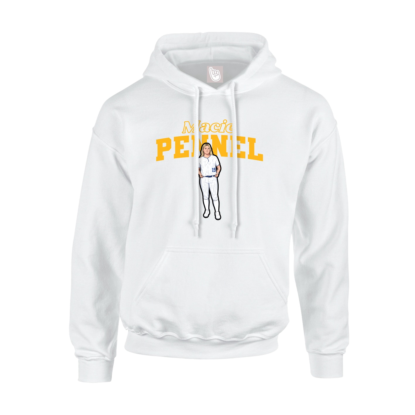 Hoodie — Name Arch in White
