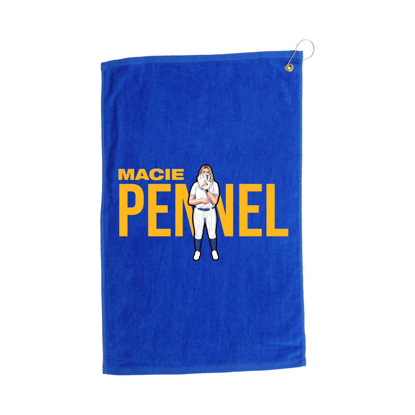 Golf Towel — Player Name in Royal