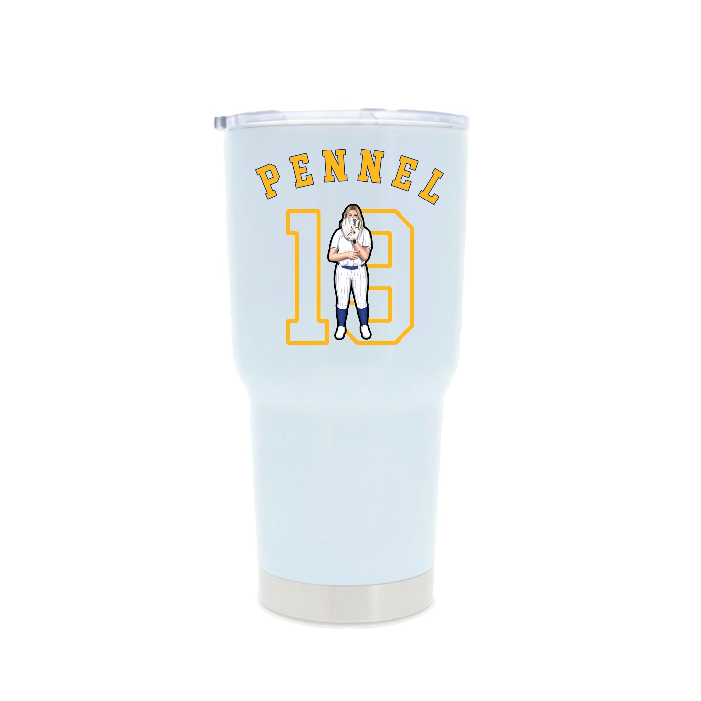 30oz Stainless Steel Tumbler — Shirsey Arch in White