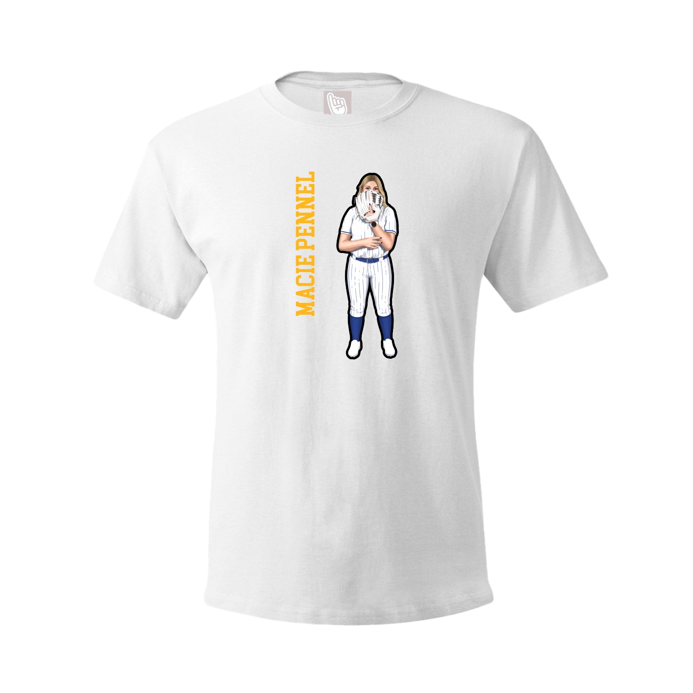 Youth Tee — Name Vertical in White