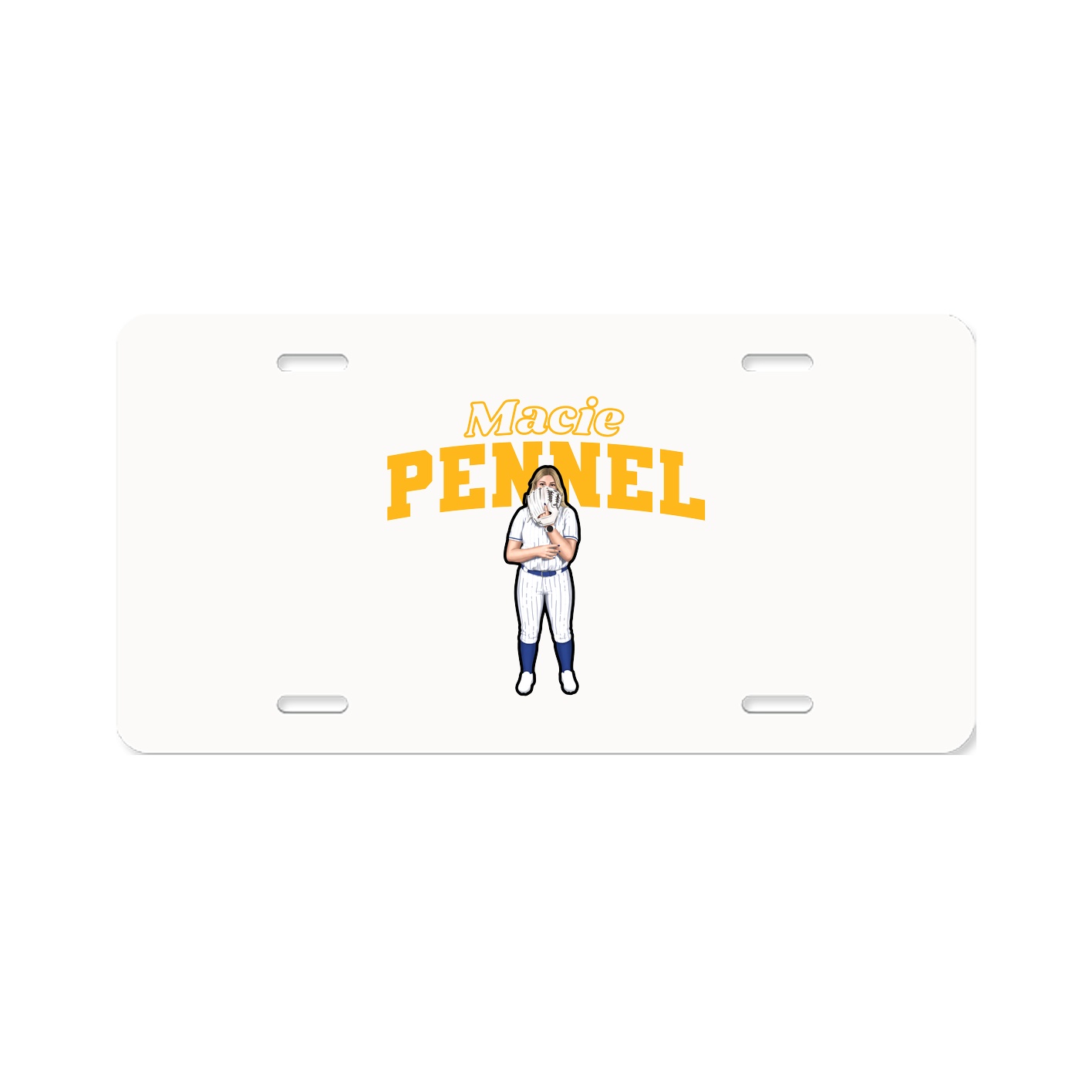License Plate — Name Arch in Classic