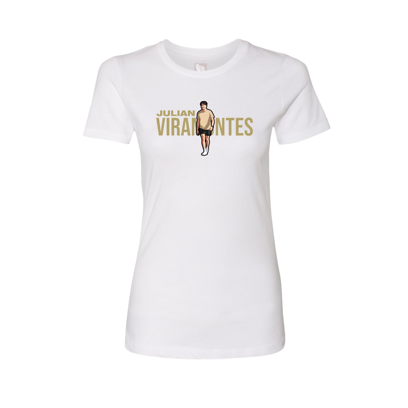 Fitted Women's Tee — Player Name in White