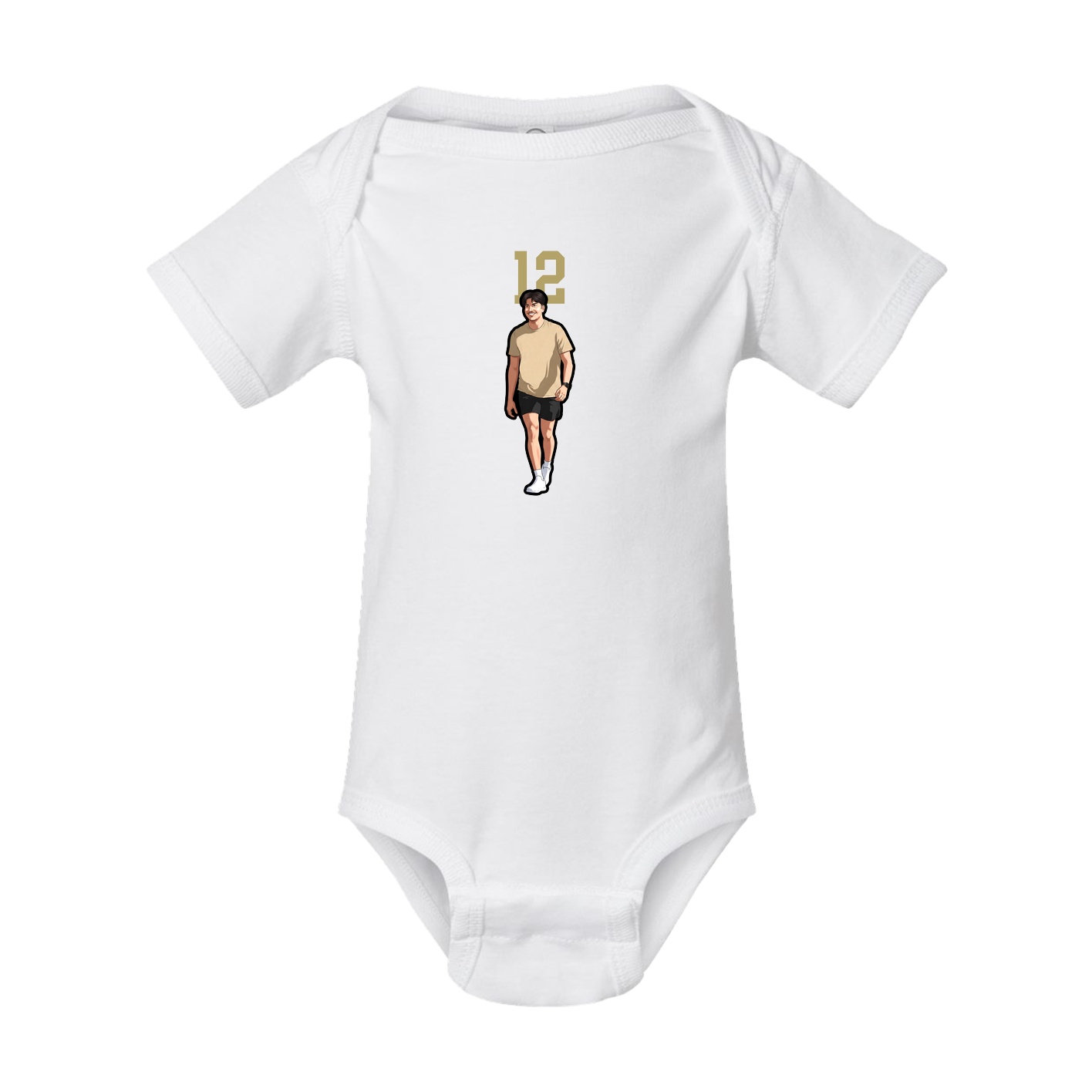 Baby Onesie — Number Top in White