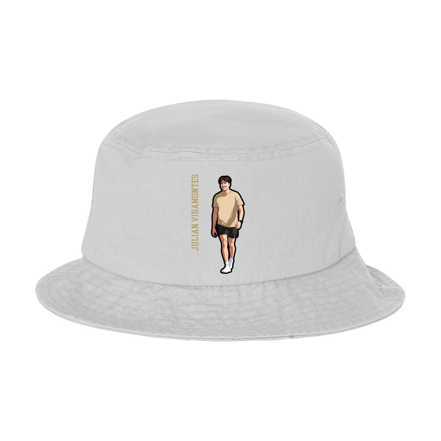 Bucket Cap — Name Vertical in White