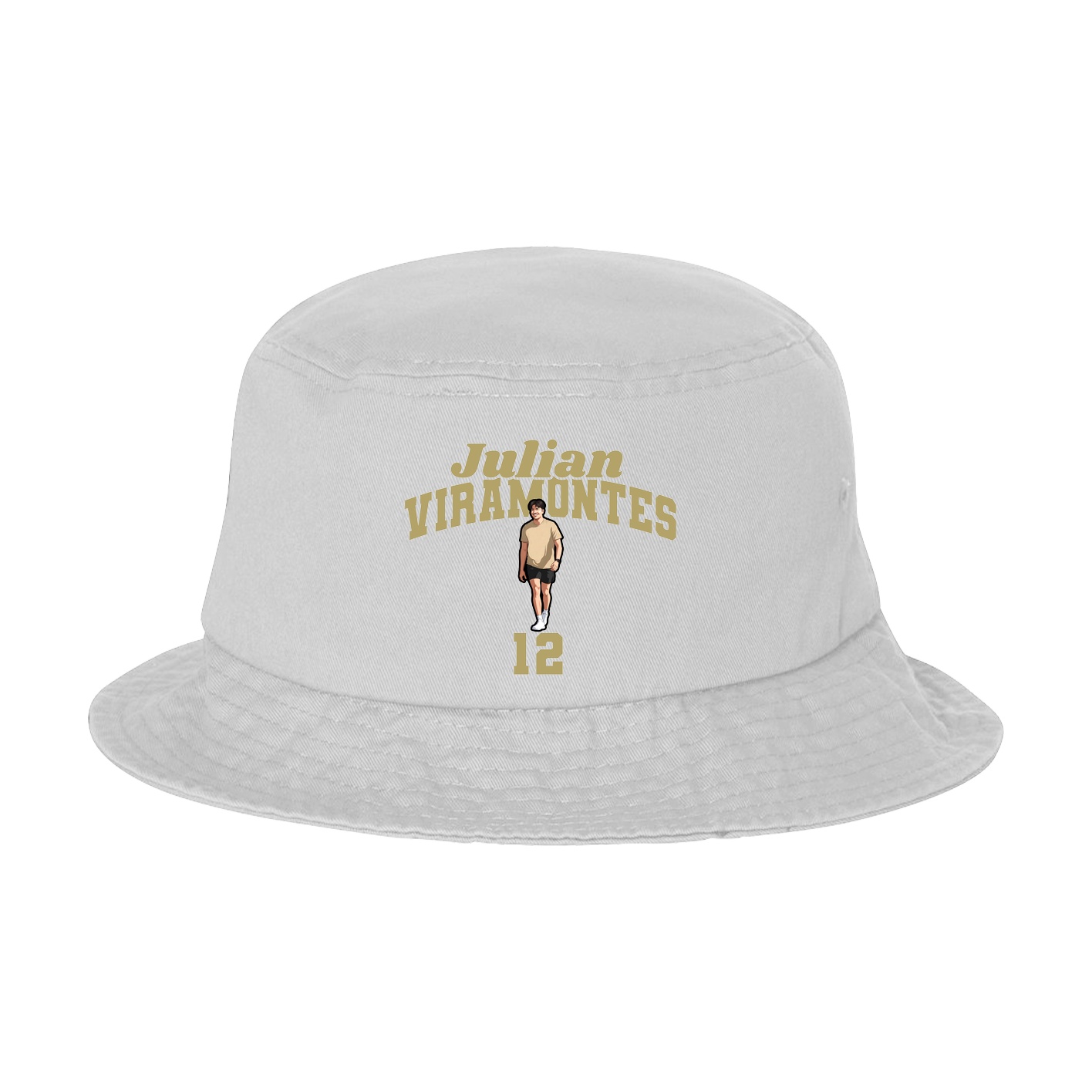 Bucket Cap — Signature Arch in White