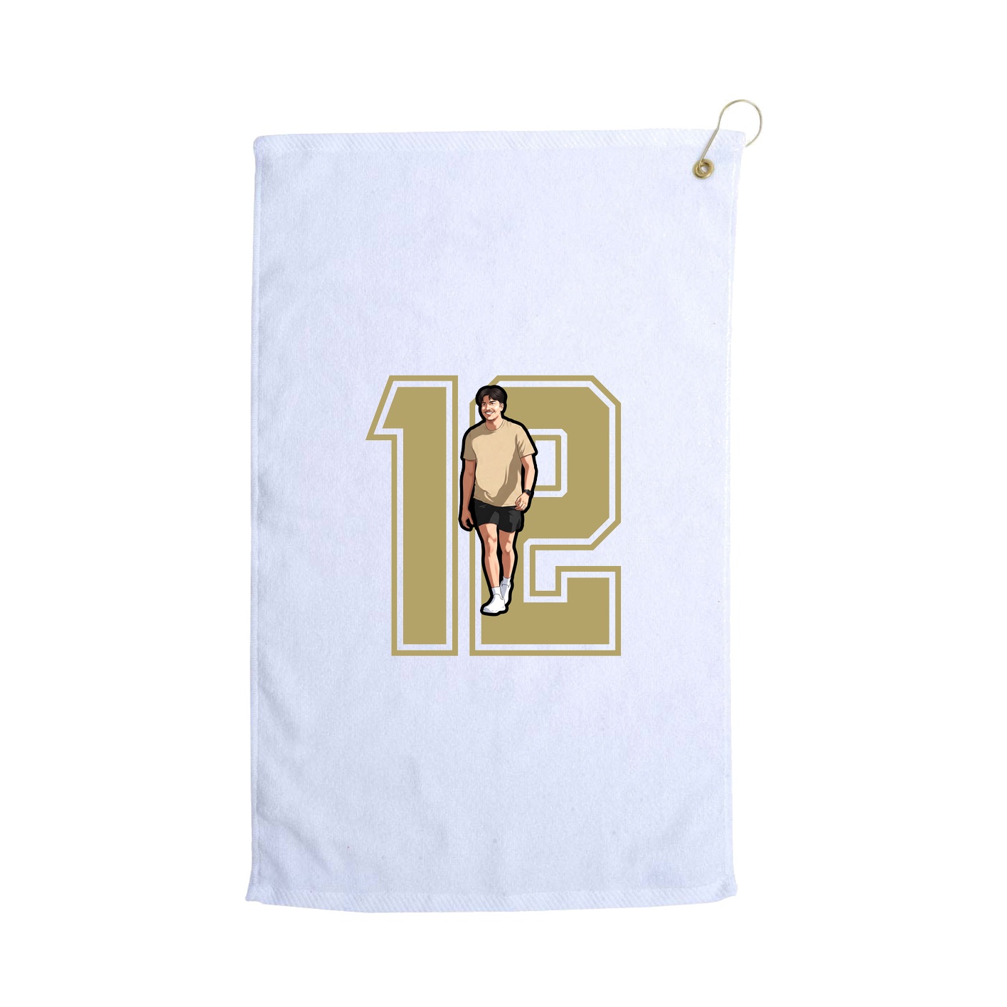 Golf Towel — Number in White