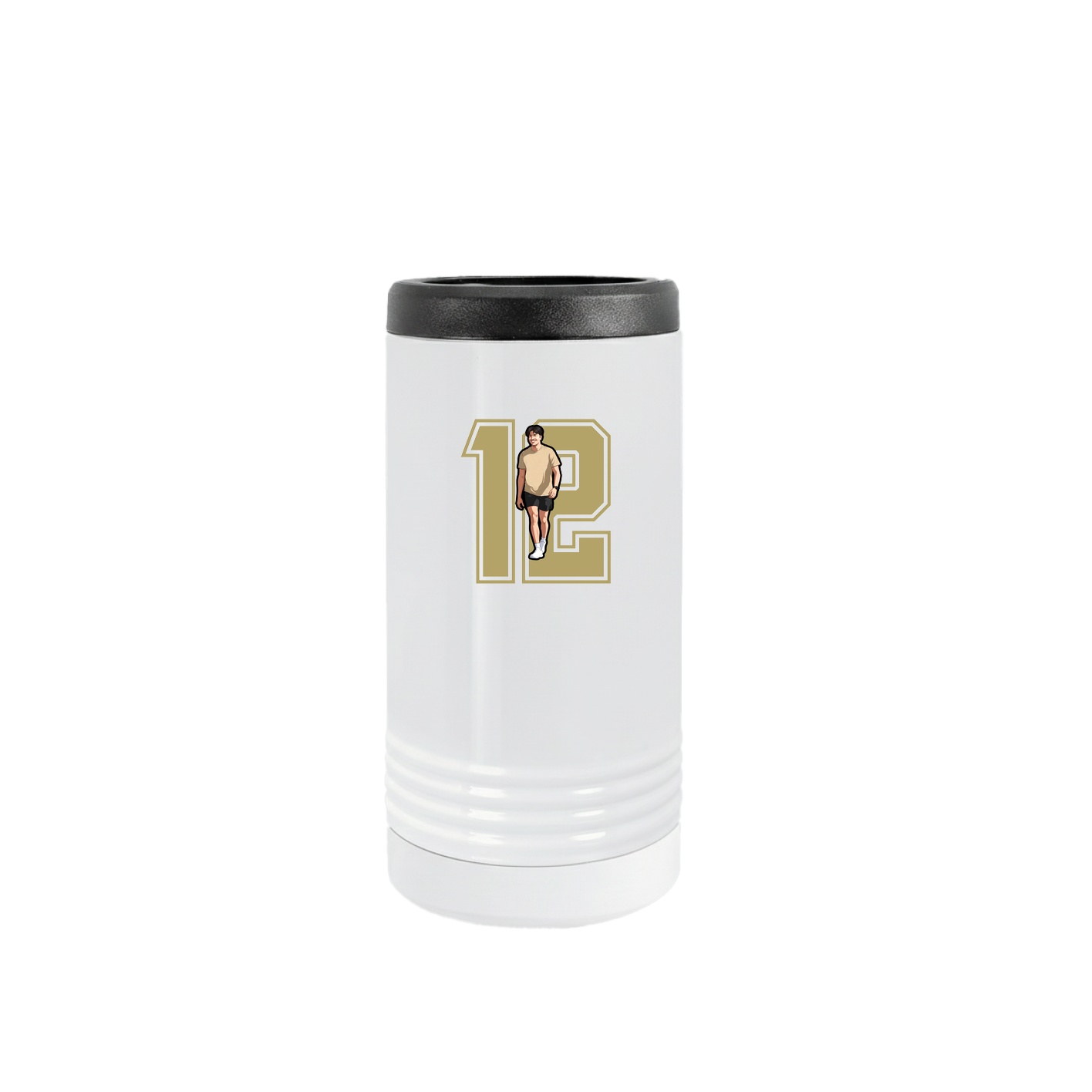 Slim Beverage Holder — Number in White