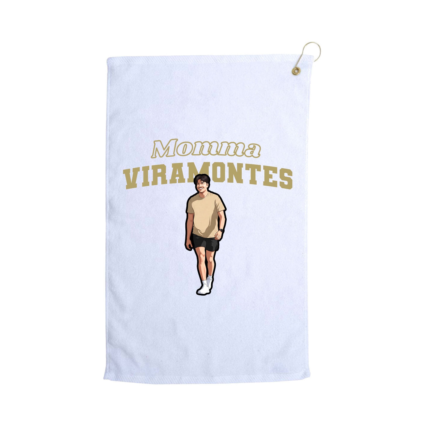 Golf Towel — Mothers Day Block in White