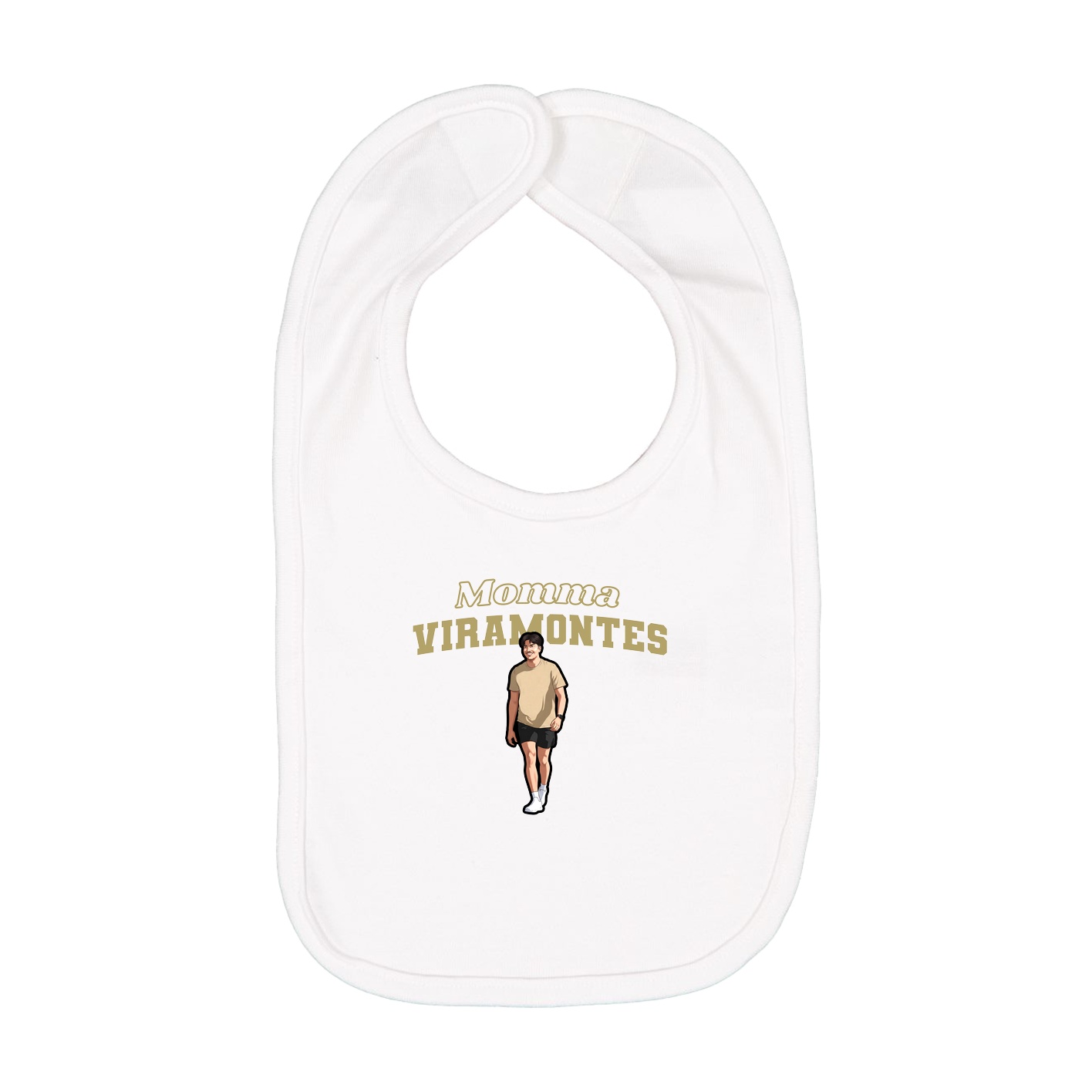 Infant Bib — Mothers Day Block in White