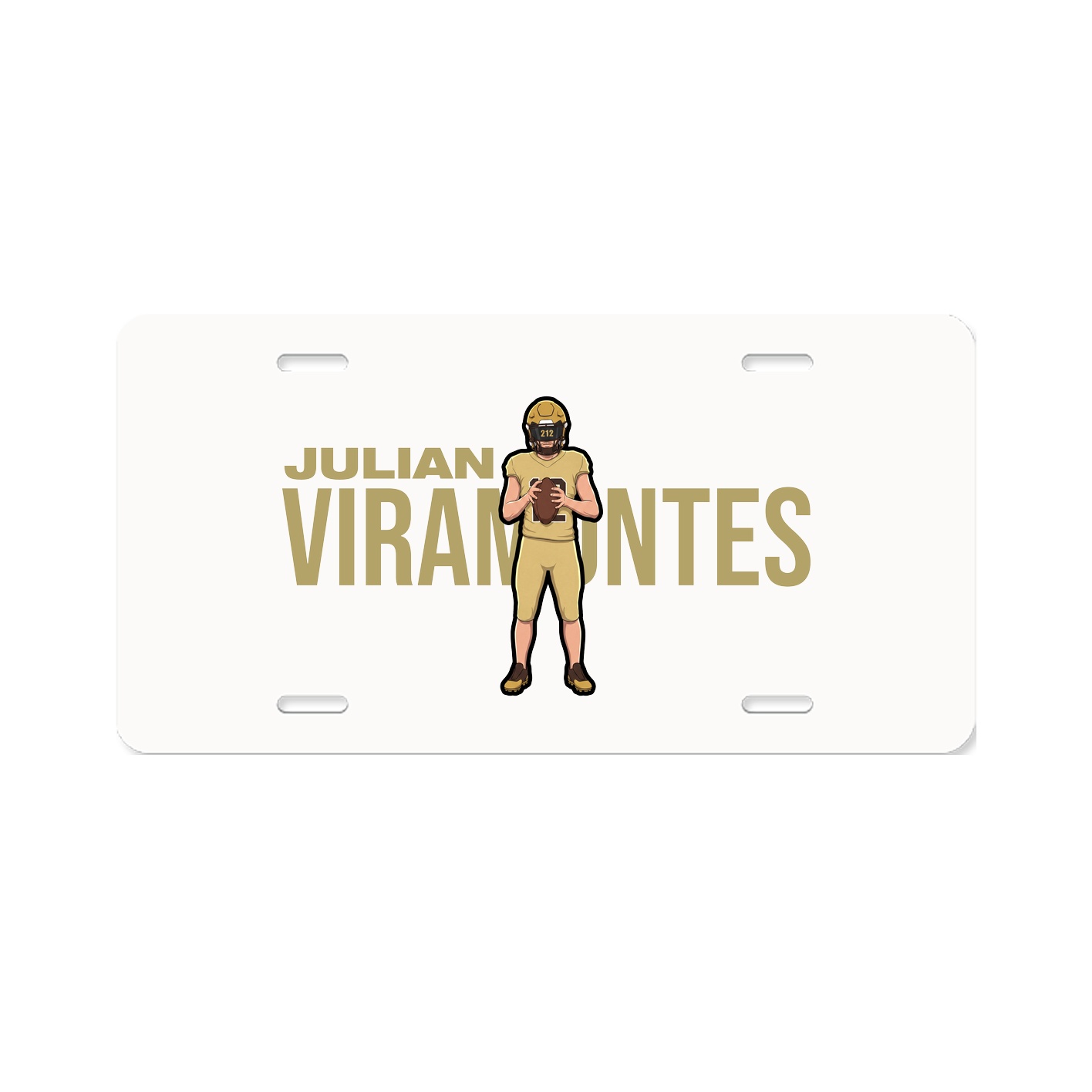 License Plate — Player Name in Classic
