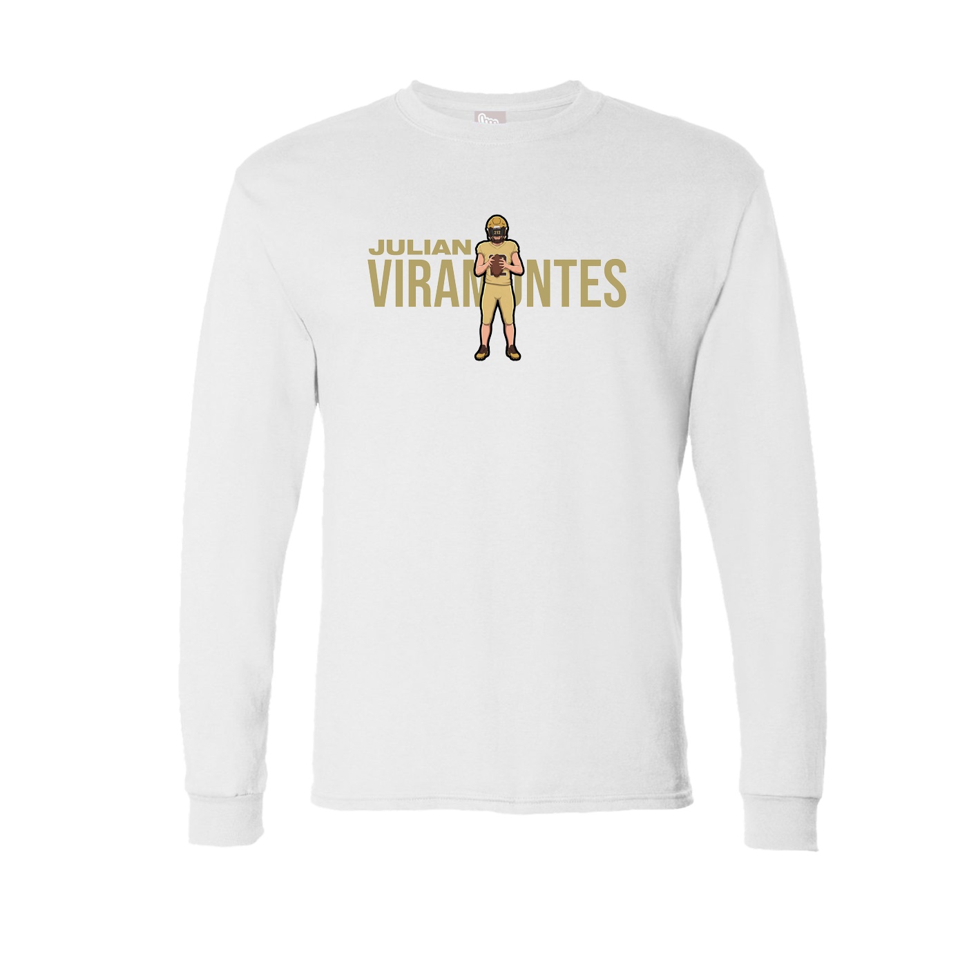 Long Sleeve Tee — Player Name in White
