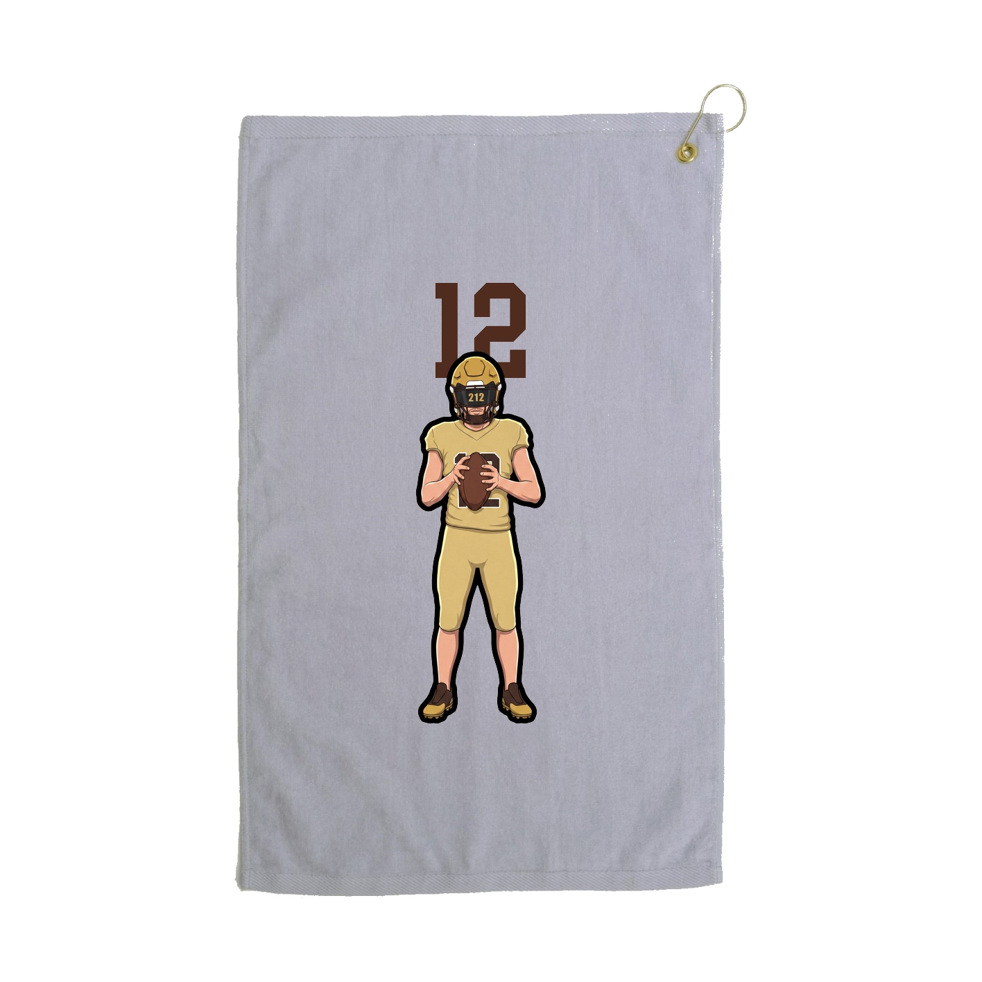 Golf Towel — Number Top in Grey