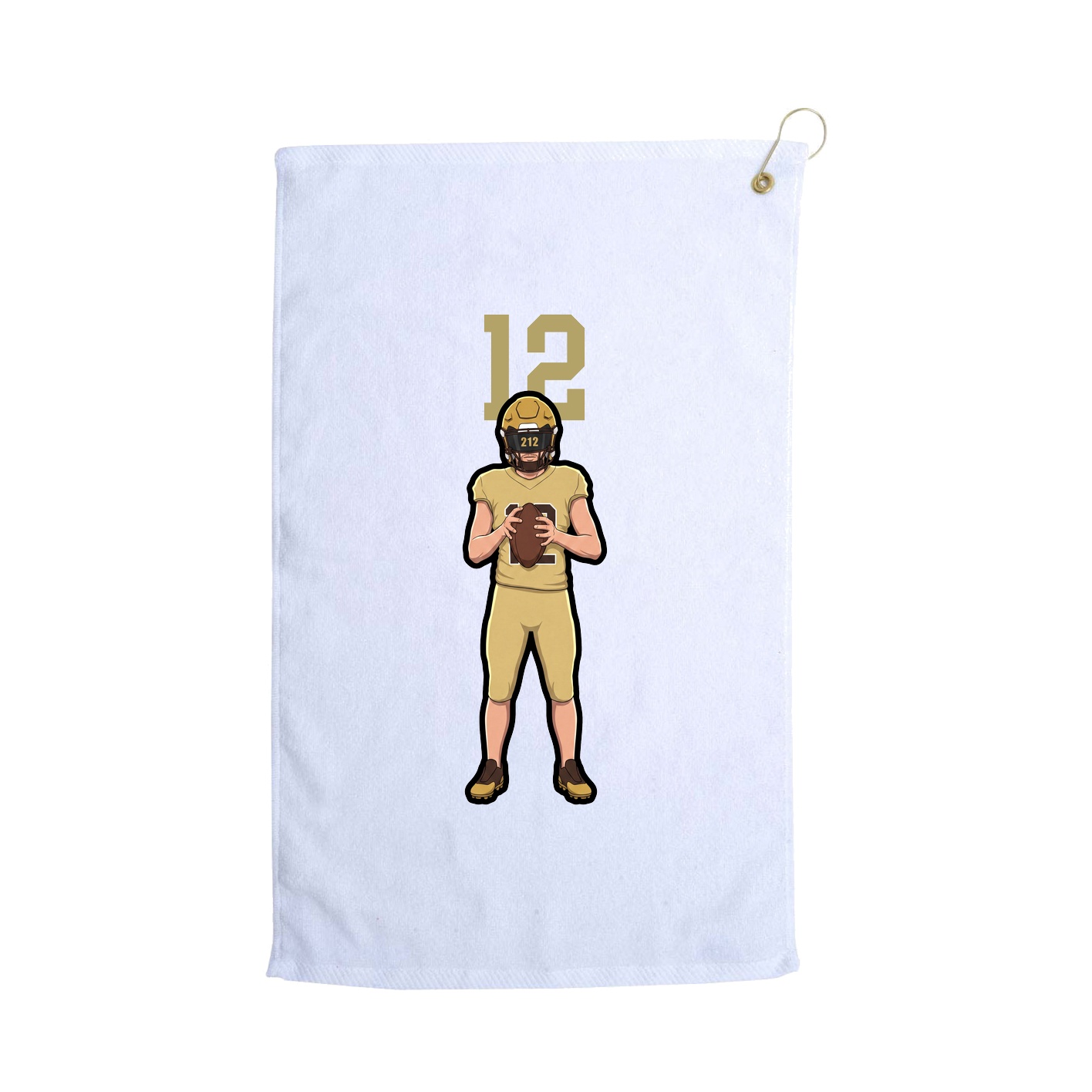 Golf Towel — Number Top in White