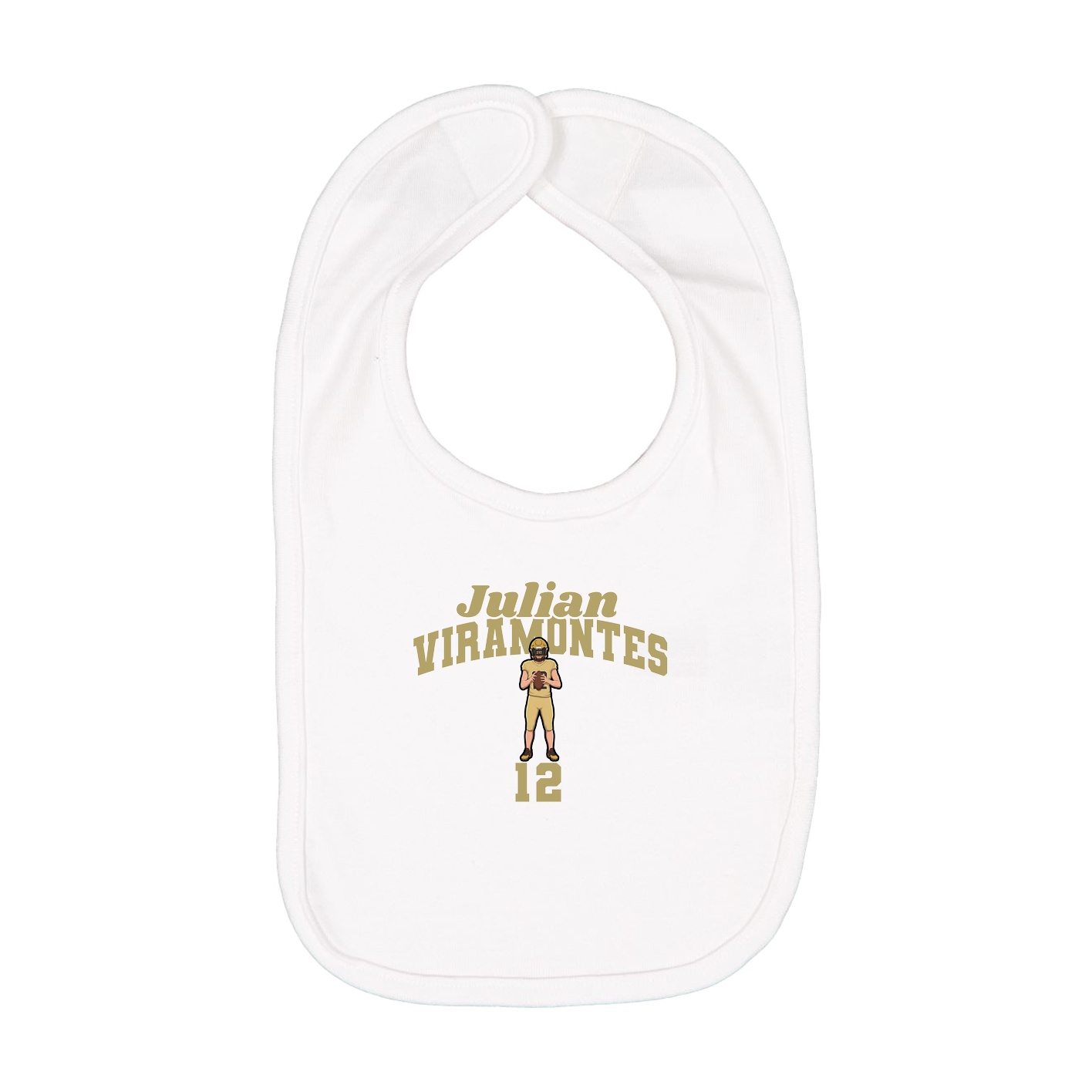 Infant Bib — Signature Arch in White