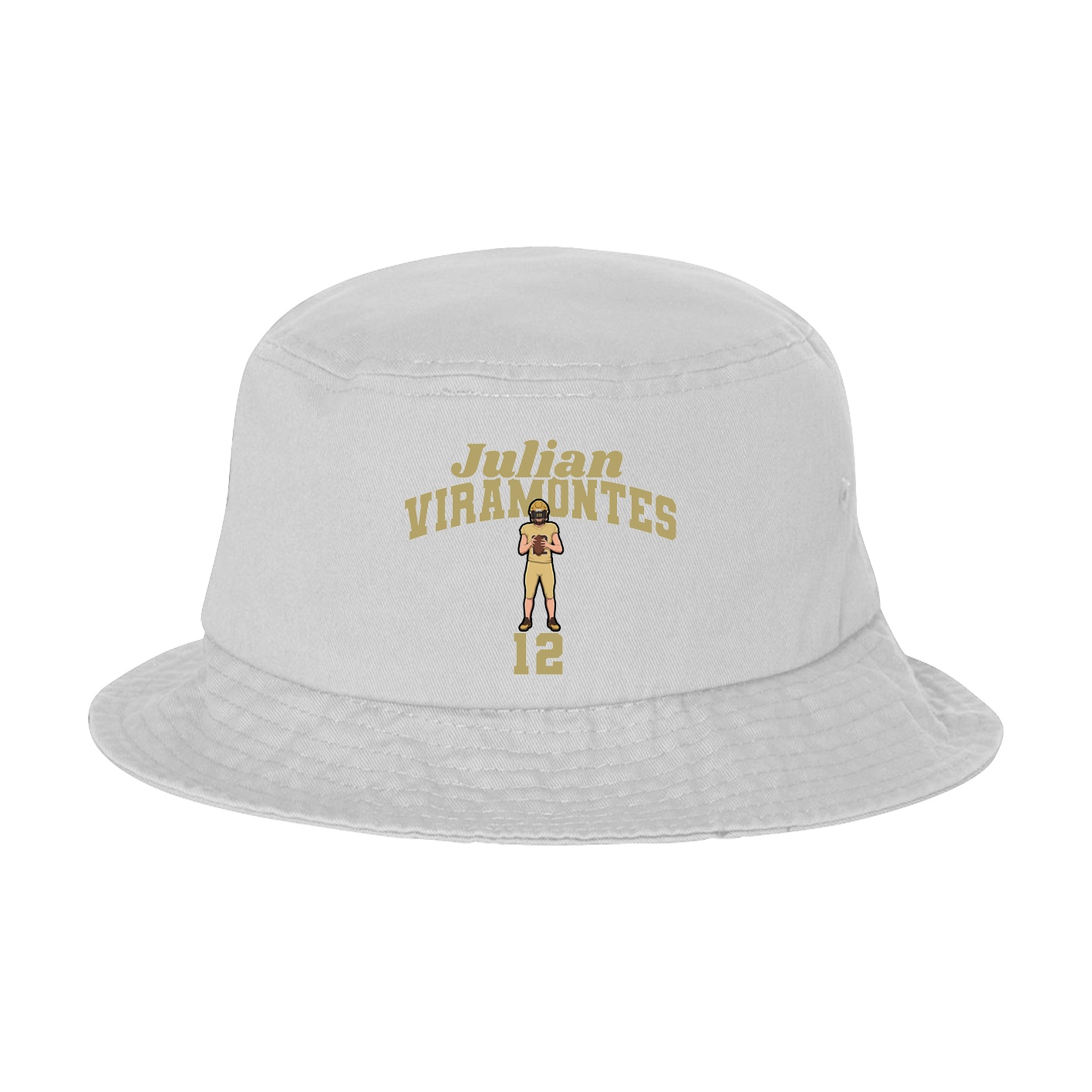 Bucket Cap — Signature Arch in White