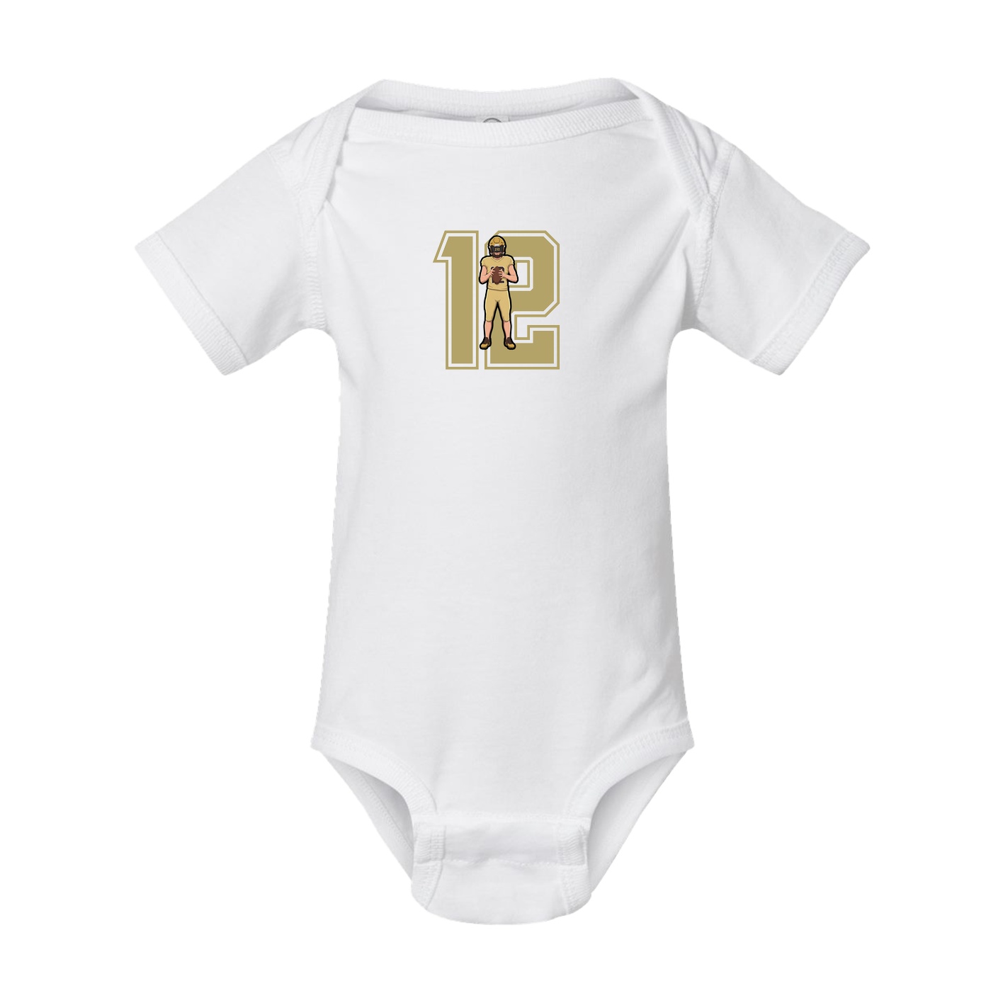 Baby Onesie — Number in White