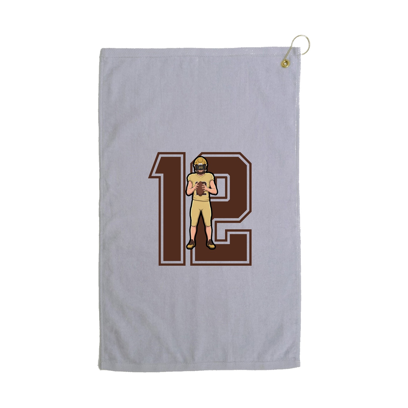 Golf Towel — Number in Grey
