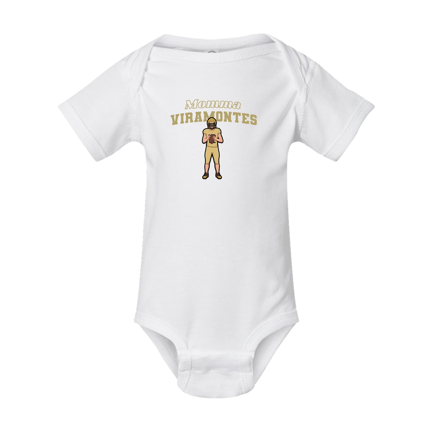 Baby Onesie — Mothers Day Block in White