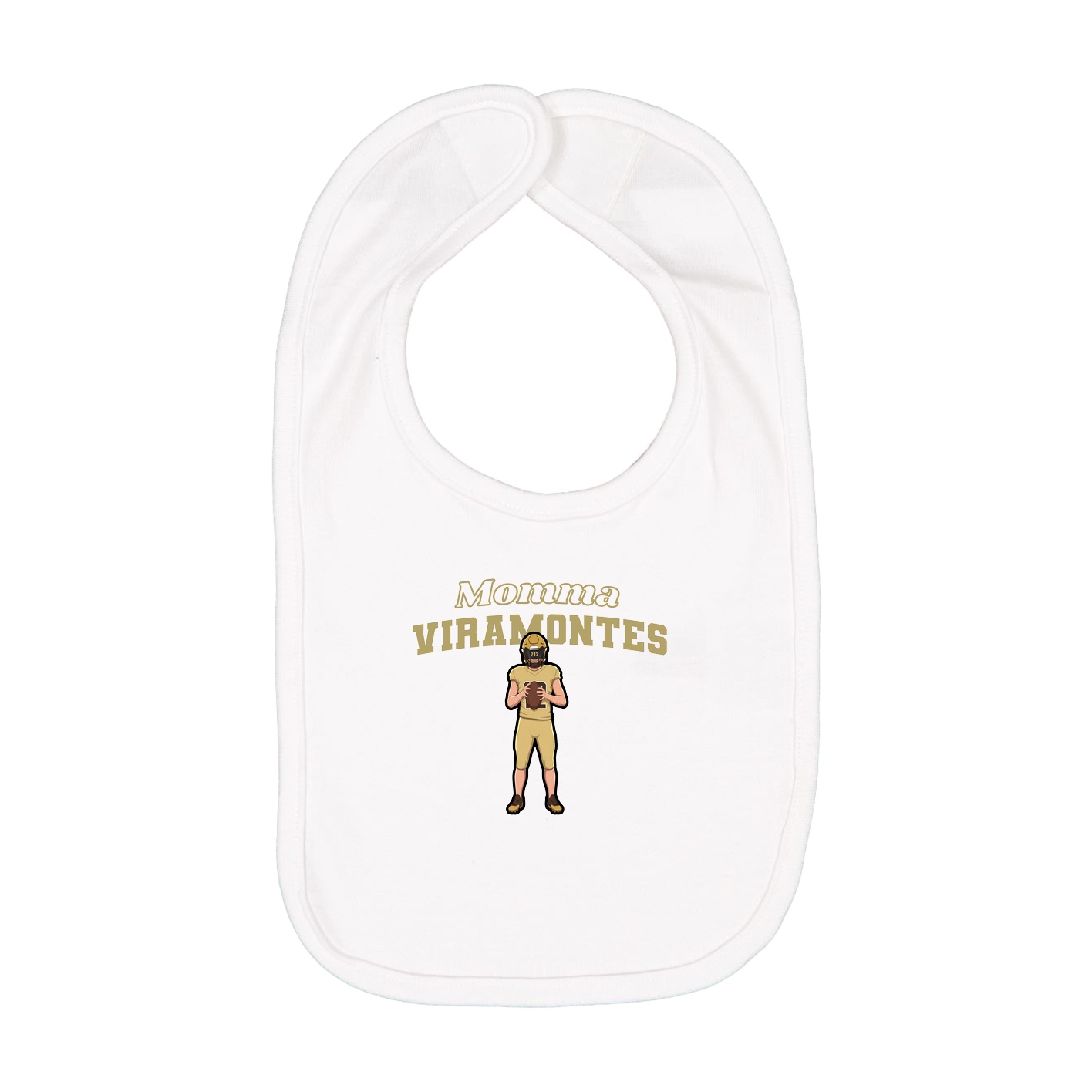 Infant Bib — Mothers Day Block in White