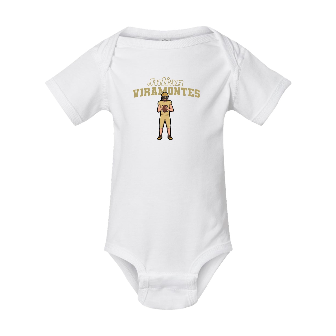 Baby Onesie — Name Arch in White