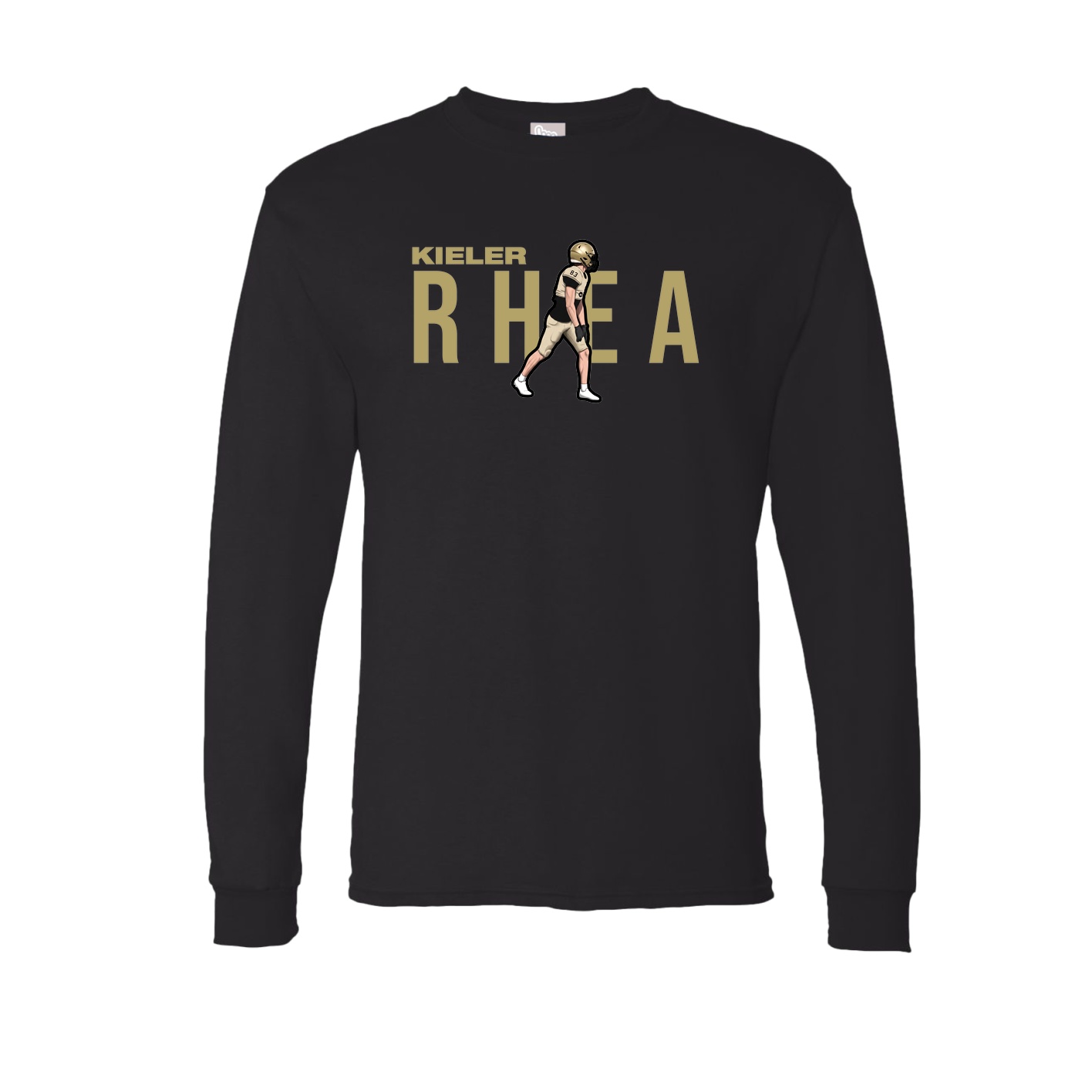 Long Sleeve Tee — Player Name in Black