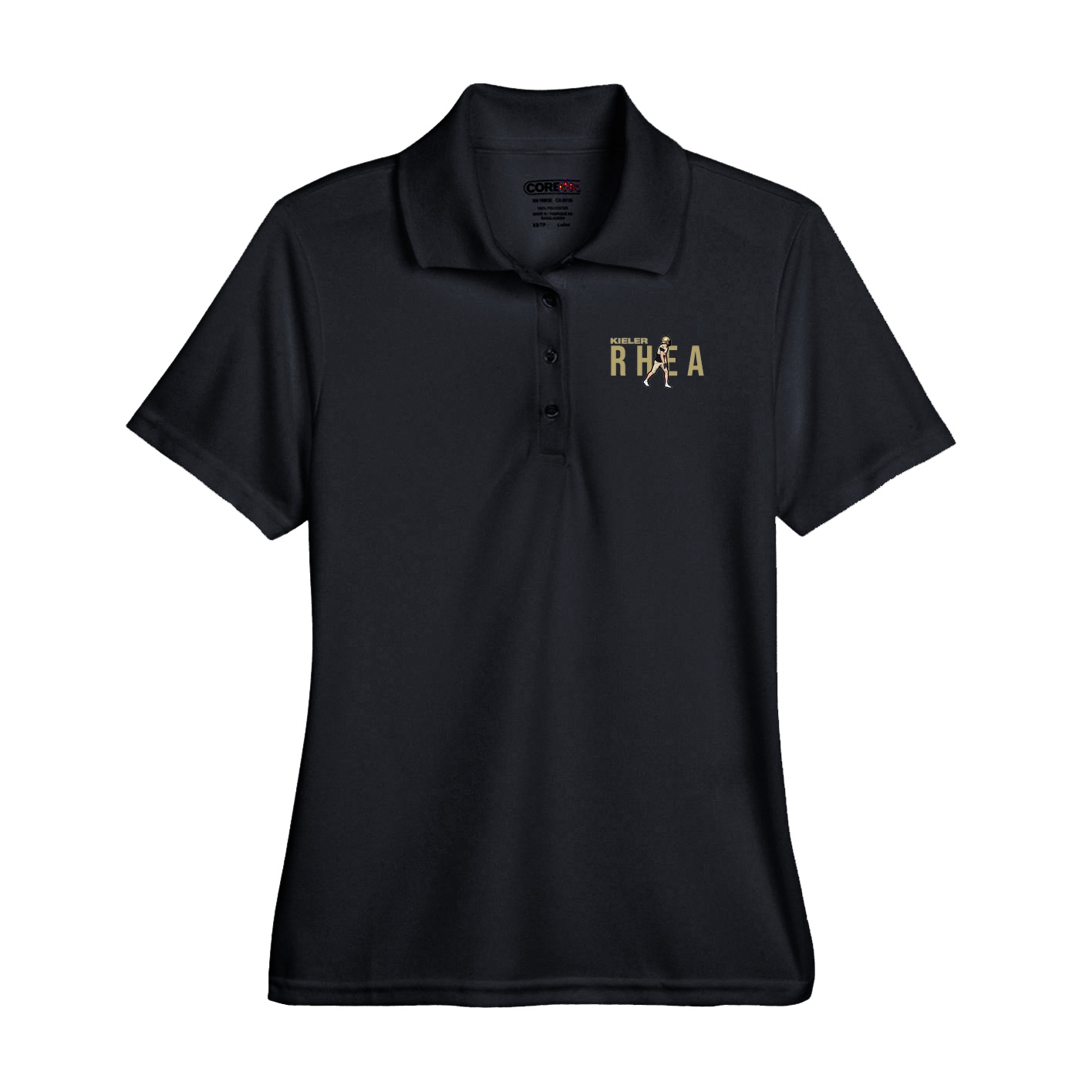 Performance Polo — Player Name in Black