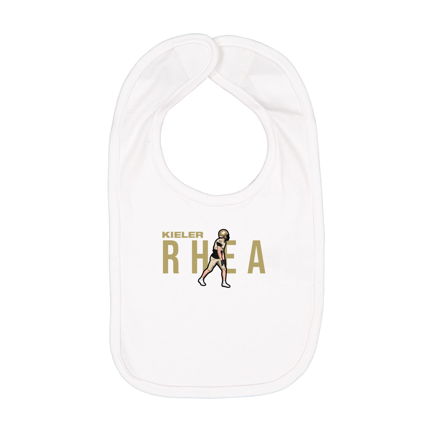 Infant Bib — Player Name in White