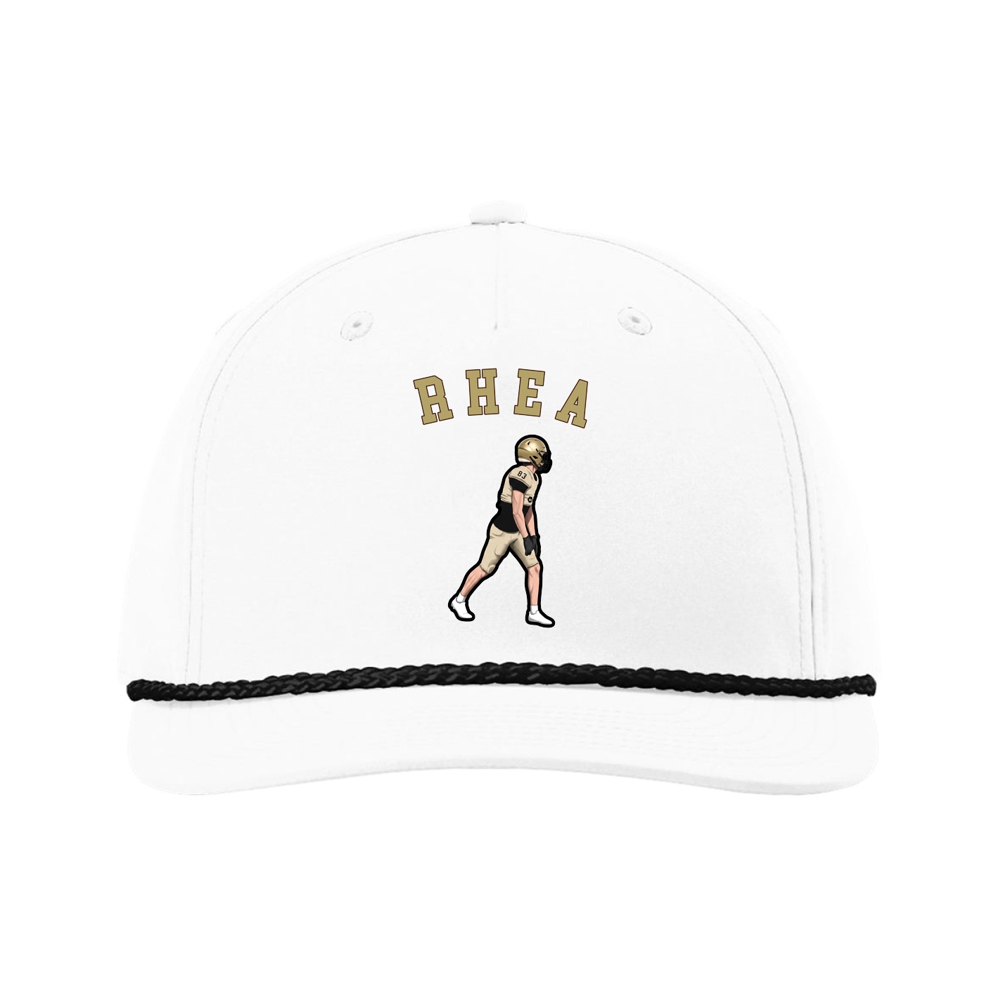 Five-Panel Classic Rope Cap — Shirsey Arch in White