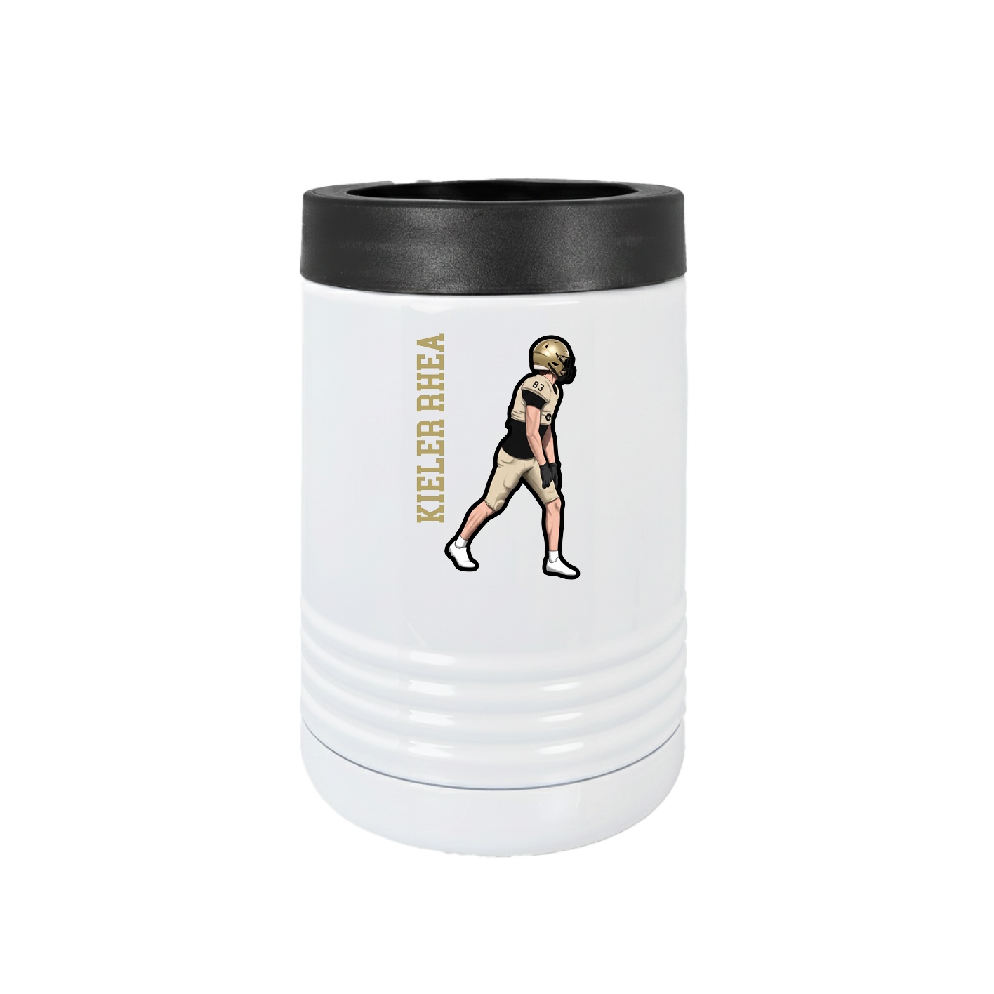 Beverage Holder — Name Vertical in White