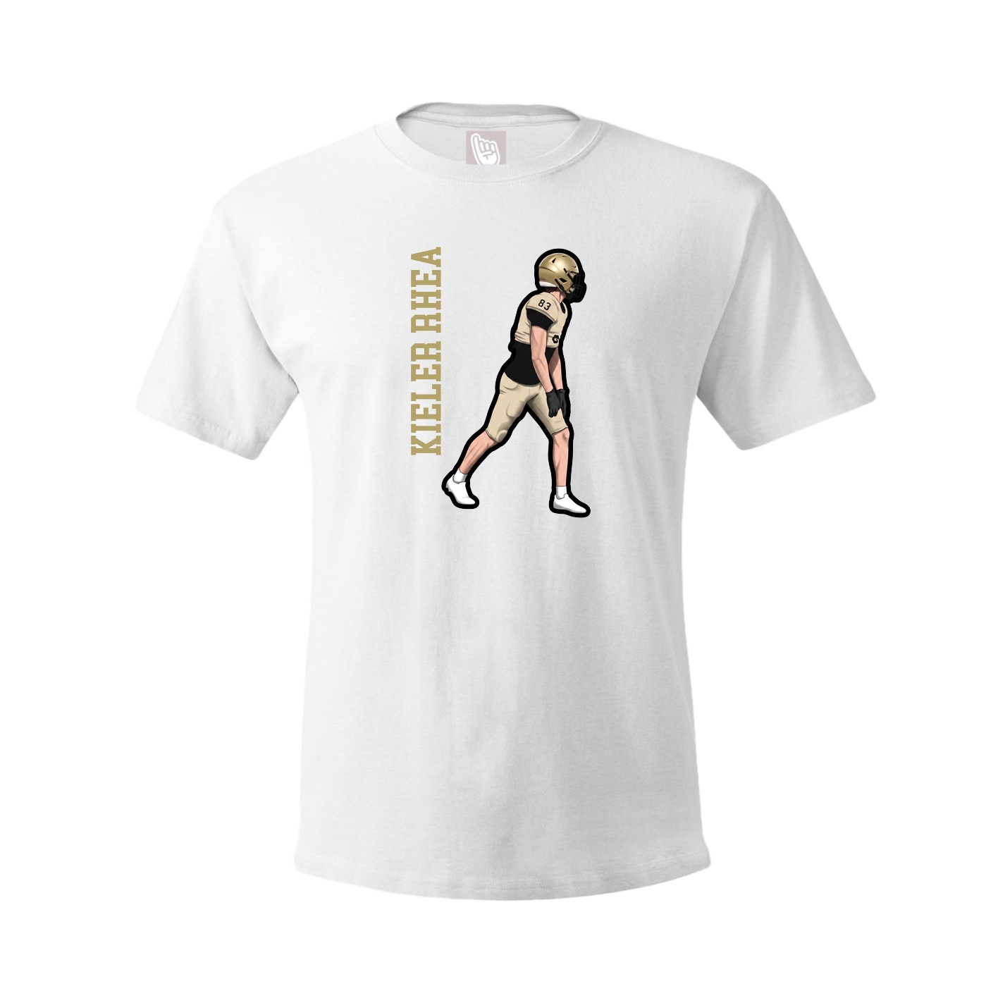 Tee — Name Vertical in White
