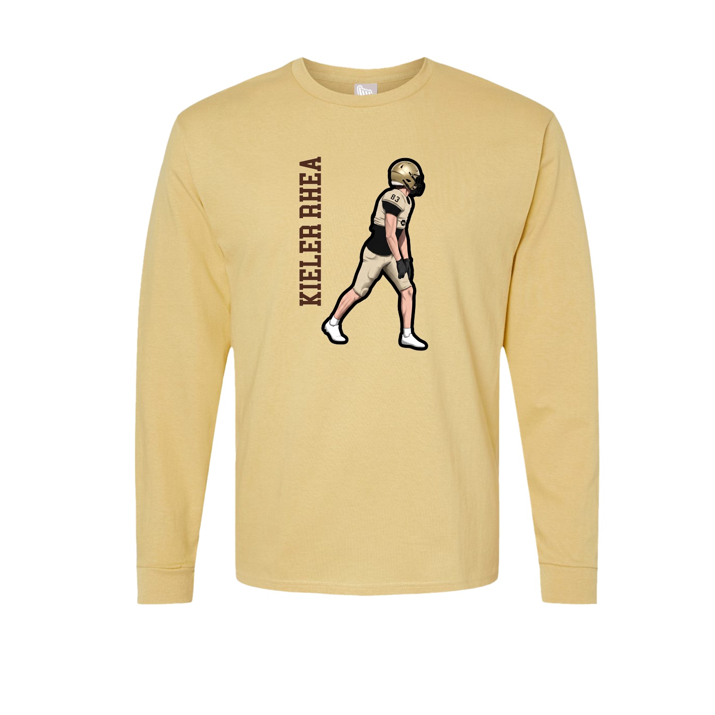 Long Sleeve Tee — Name Vertical in Vegas Gold