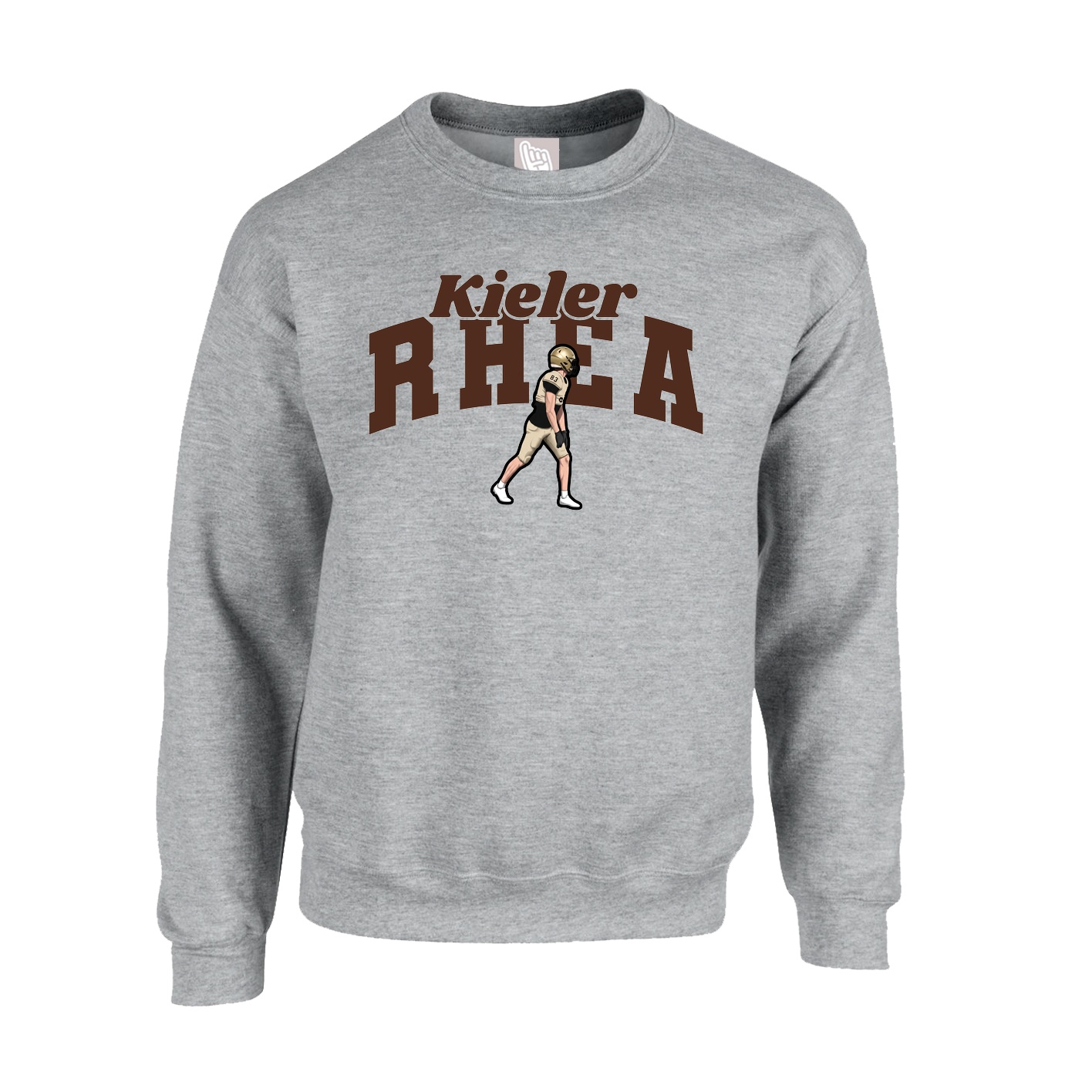 Fleece Crew — Signature Arch in Grey