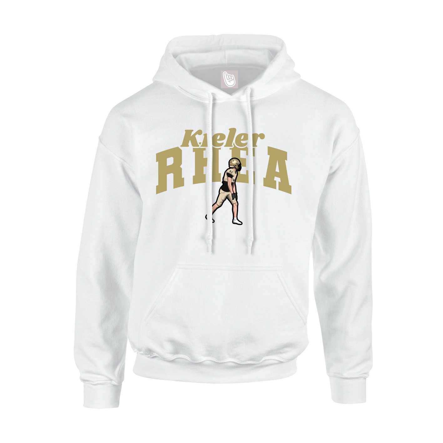 Youth Hoodie — Signature Arch in White