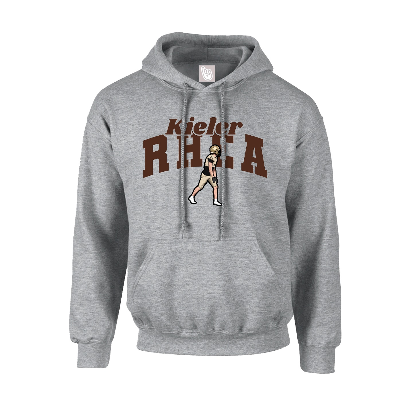 Youth Hoodie — Signature Arch in Grey