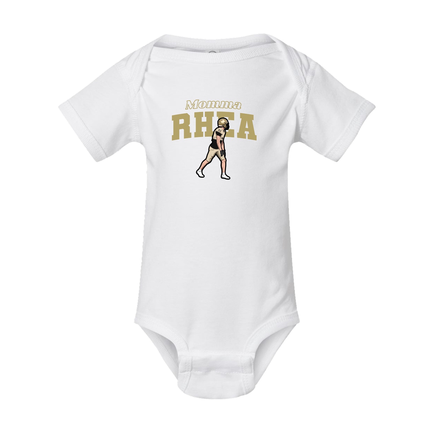 Baby Onesie — Mothers Day Block in White