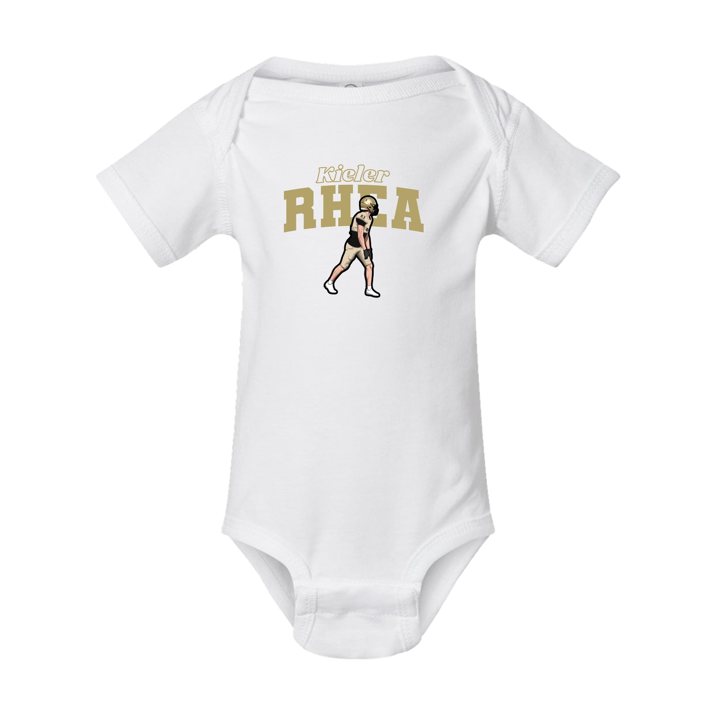 Baby Onesie — Name Arch in White
